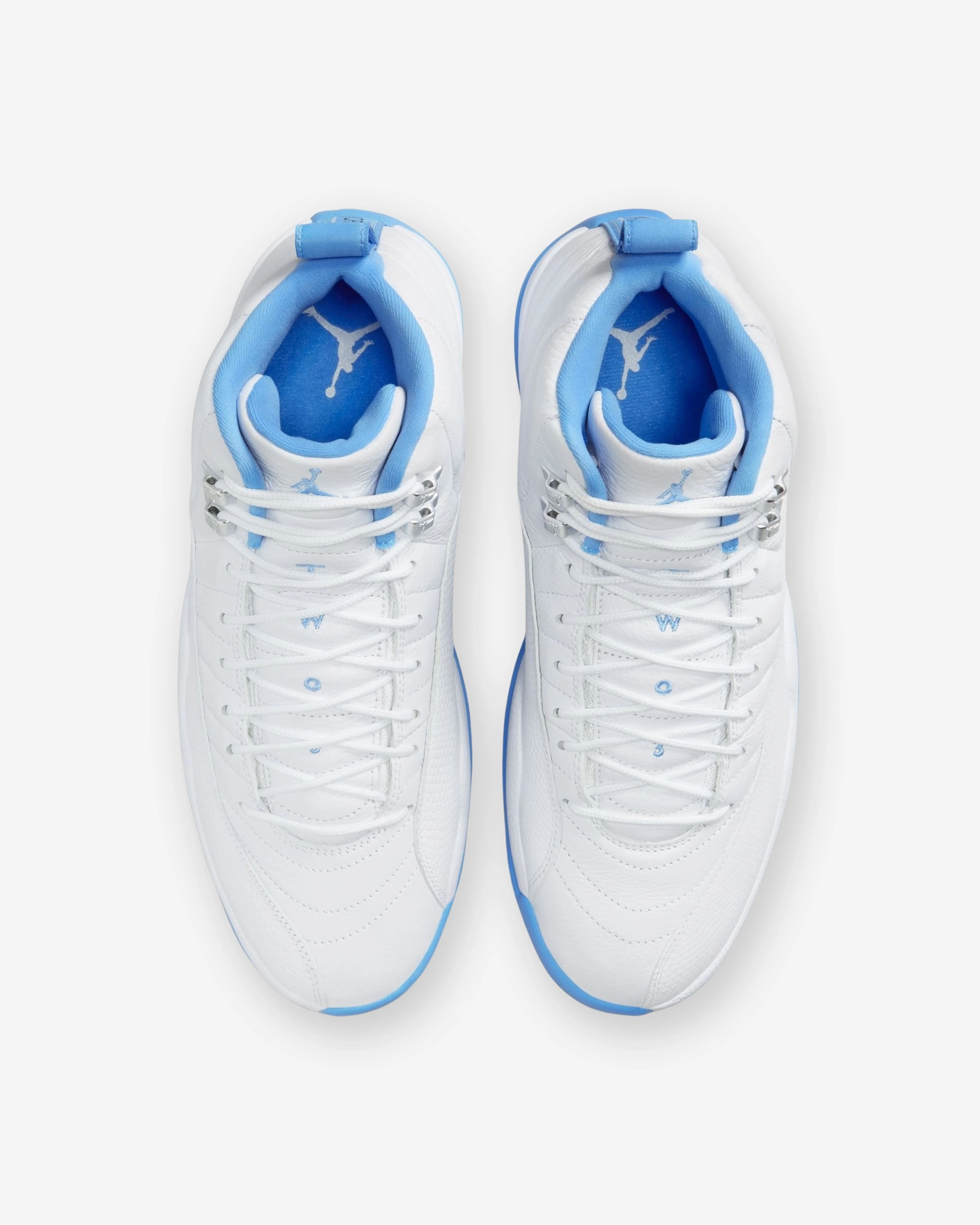 JORDAN AJ 12 RETRO - WHITE/ UNIVERSITYBLUE Heritage hoops sneakers