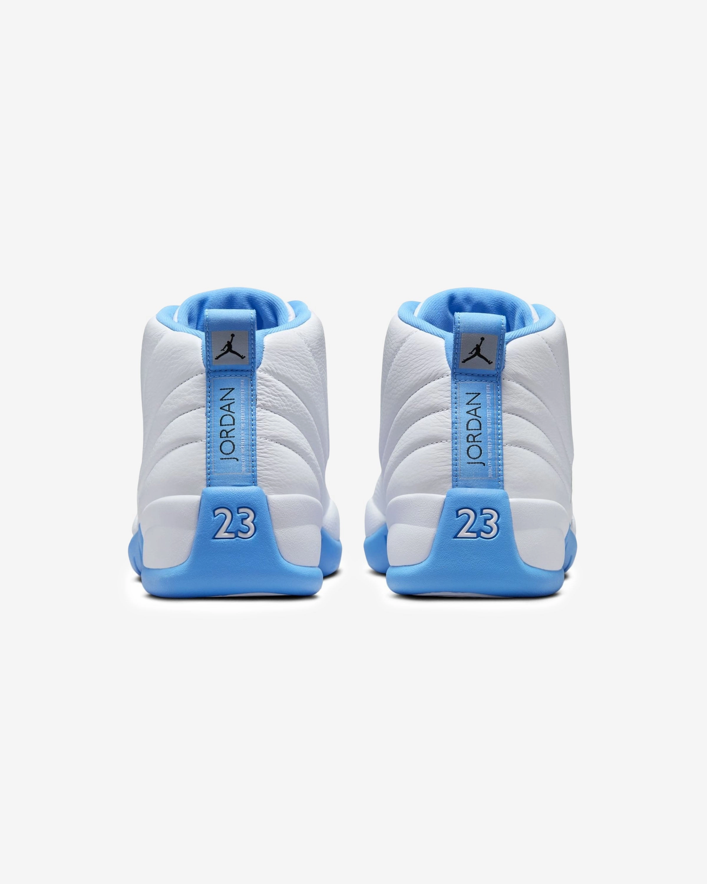 JORDAN AJ 12 RETRO - WHITE/ UNIVERSITYBLUE Heritage hoops sneakers