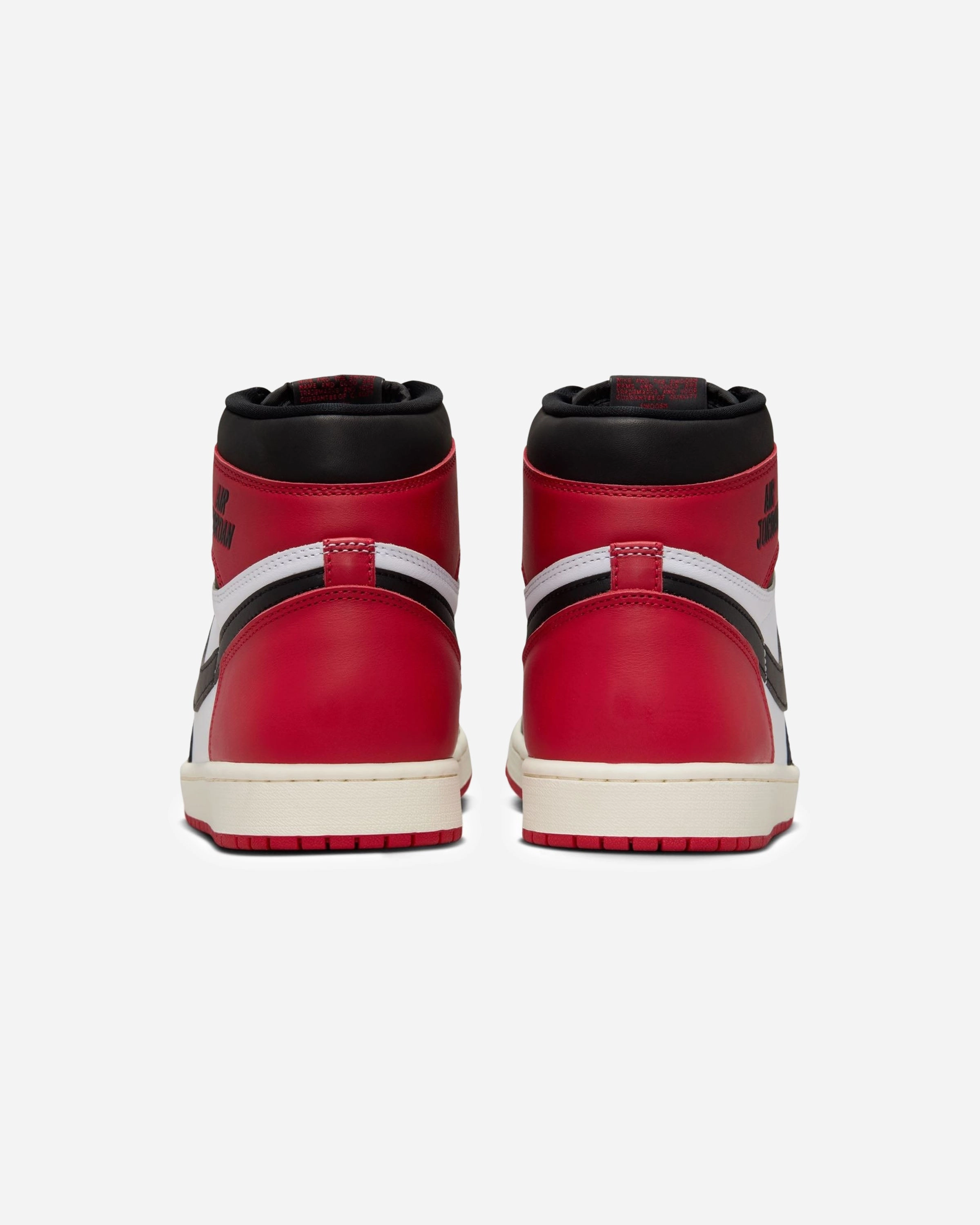 JORDAN AJ 1 RETRO HIGH OG - WHITE /BLACK/ VARSITYRED Heritage hoops sneakers