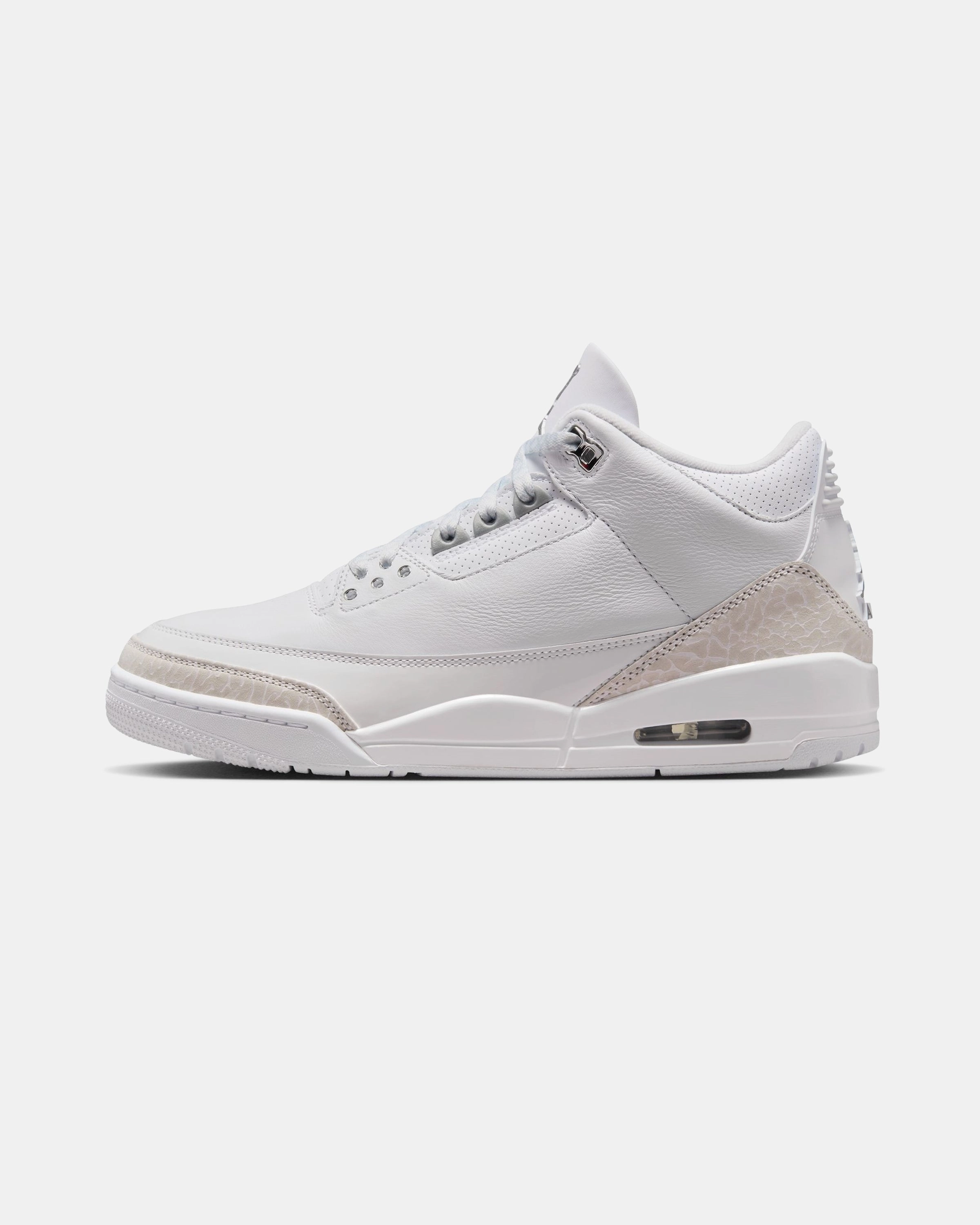 JORDAN AJ 3 RETRO - WHITE/ METALLICSILVER Heritage hoops sneakers