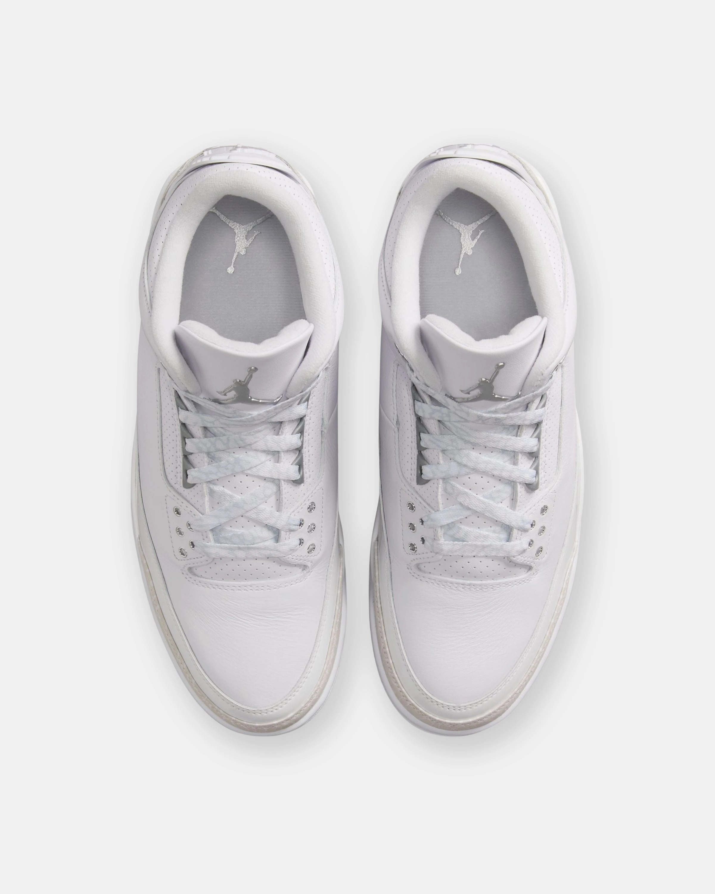 JORDAN AJ 3 RETRO - WHITE/ METALLICSILVER Heritage hoops sneakers