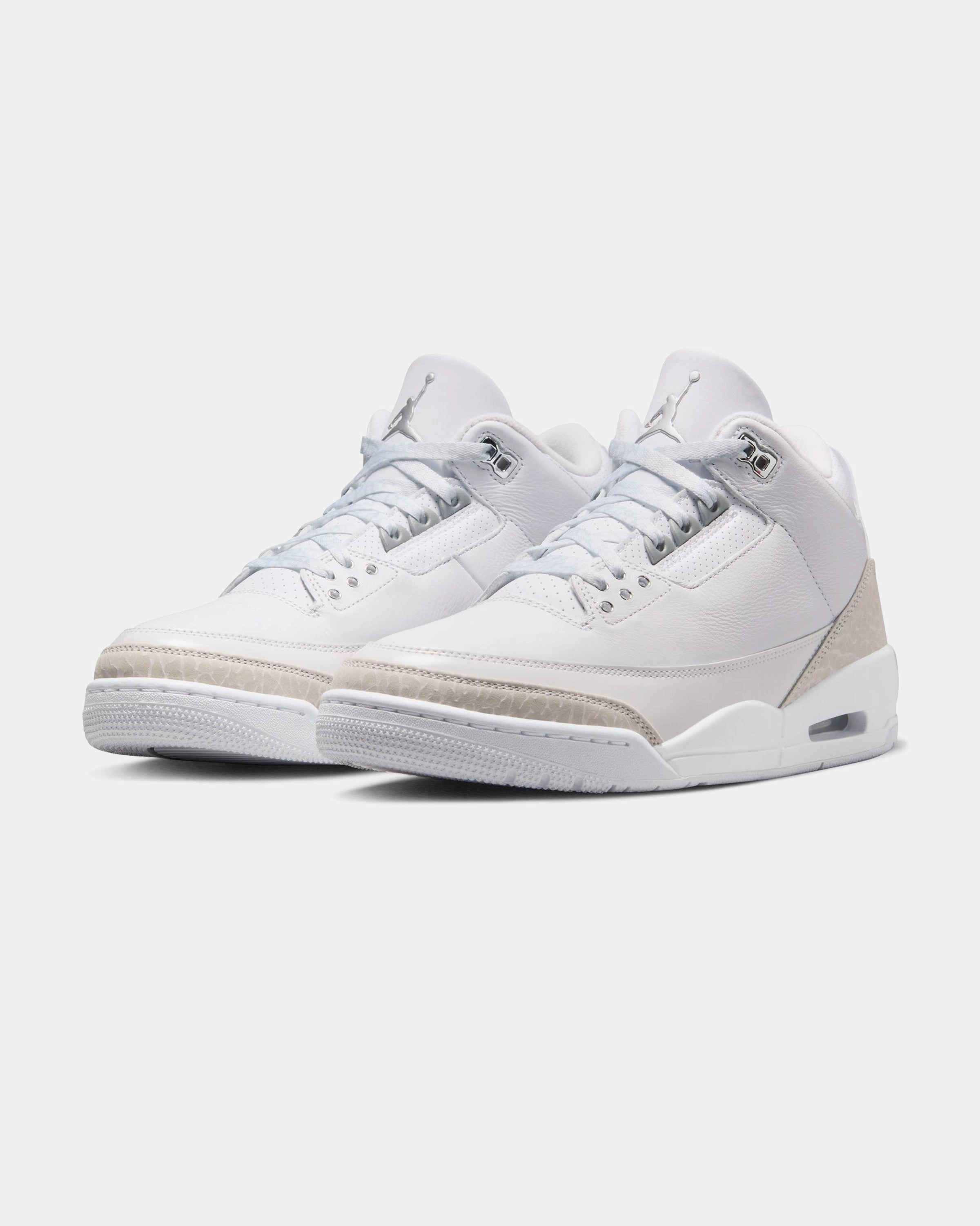JORDAN AJ 3 RETRO - WHITE/ METALLICSILVER Jordan athletic shoes for men