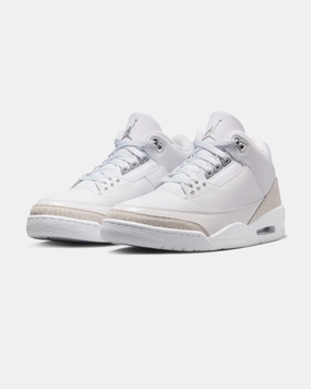 JORDAN AJ 3 RETRO - WHITE/ METALLICSILVER Jordan athletic shoes for men