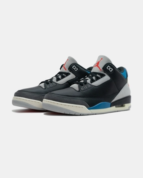 JORDAN AJ 3 RETRO OG - BLACK/ CHILERED Jordan athletic shoes for men