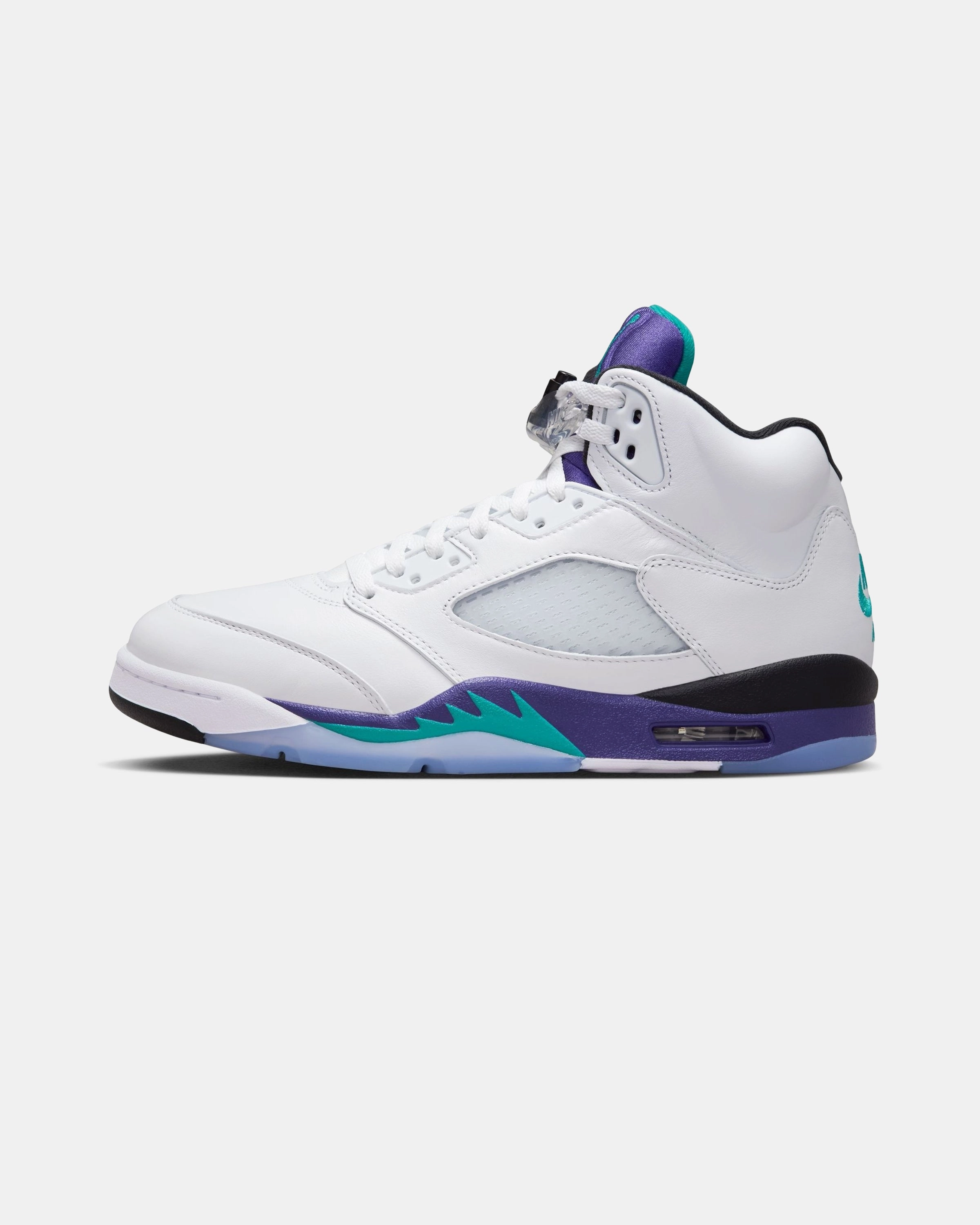JORDAN AJ 5 RETRO - WHITE/ NEWEMERALD Heritage hoops sneakers