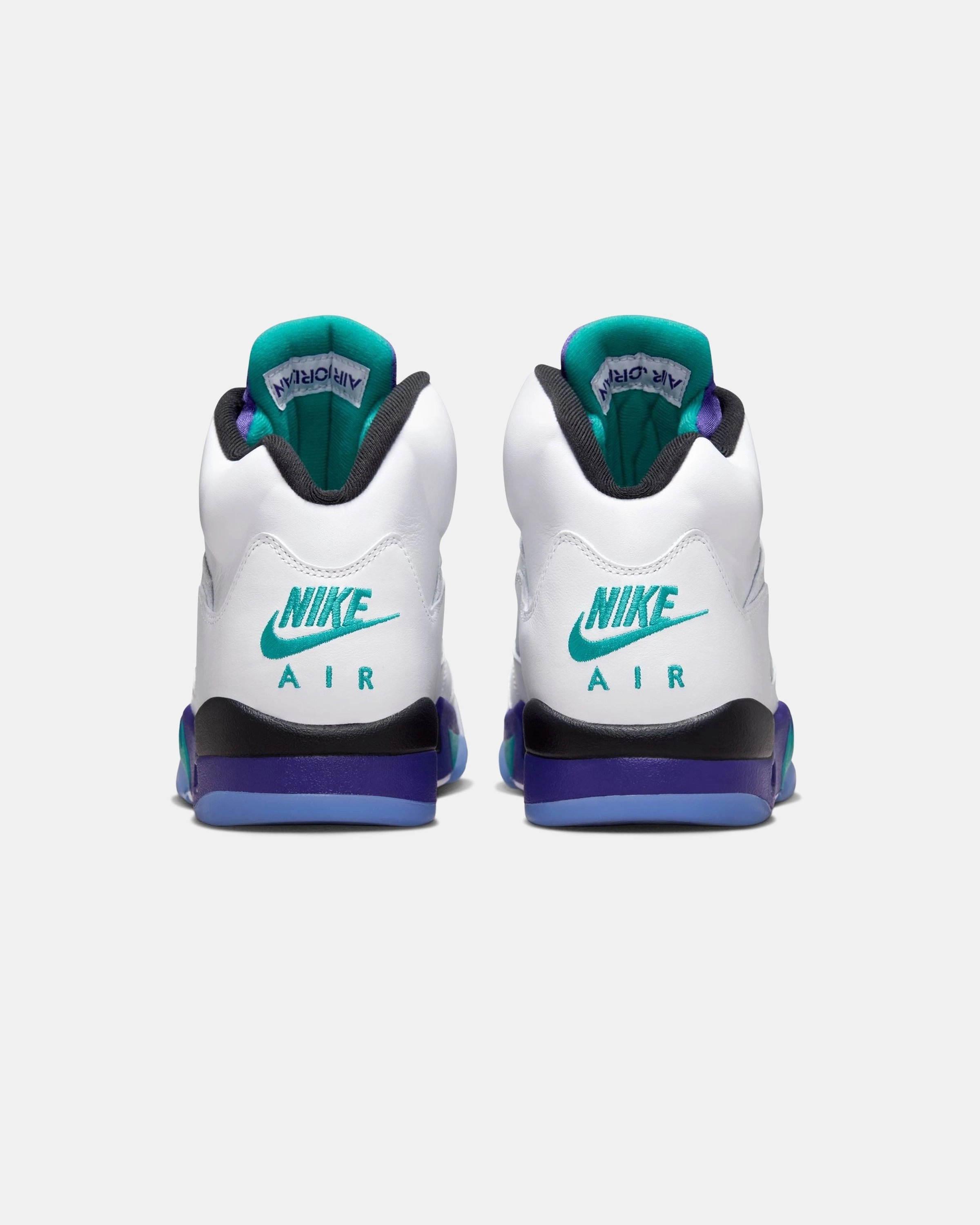 JORDAN AJ 5 RETRO - WHITE/ NEWEMERALD Heritage hoops sneakers