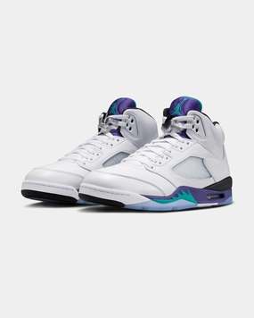 JORDAN AJ 5 RETRO - WHITE/ NEWEMERALD Jordan athletic shoes for men