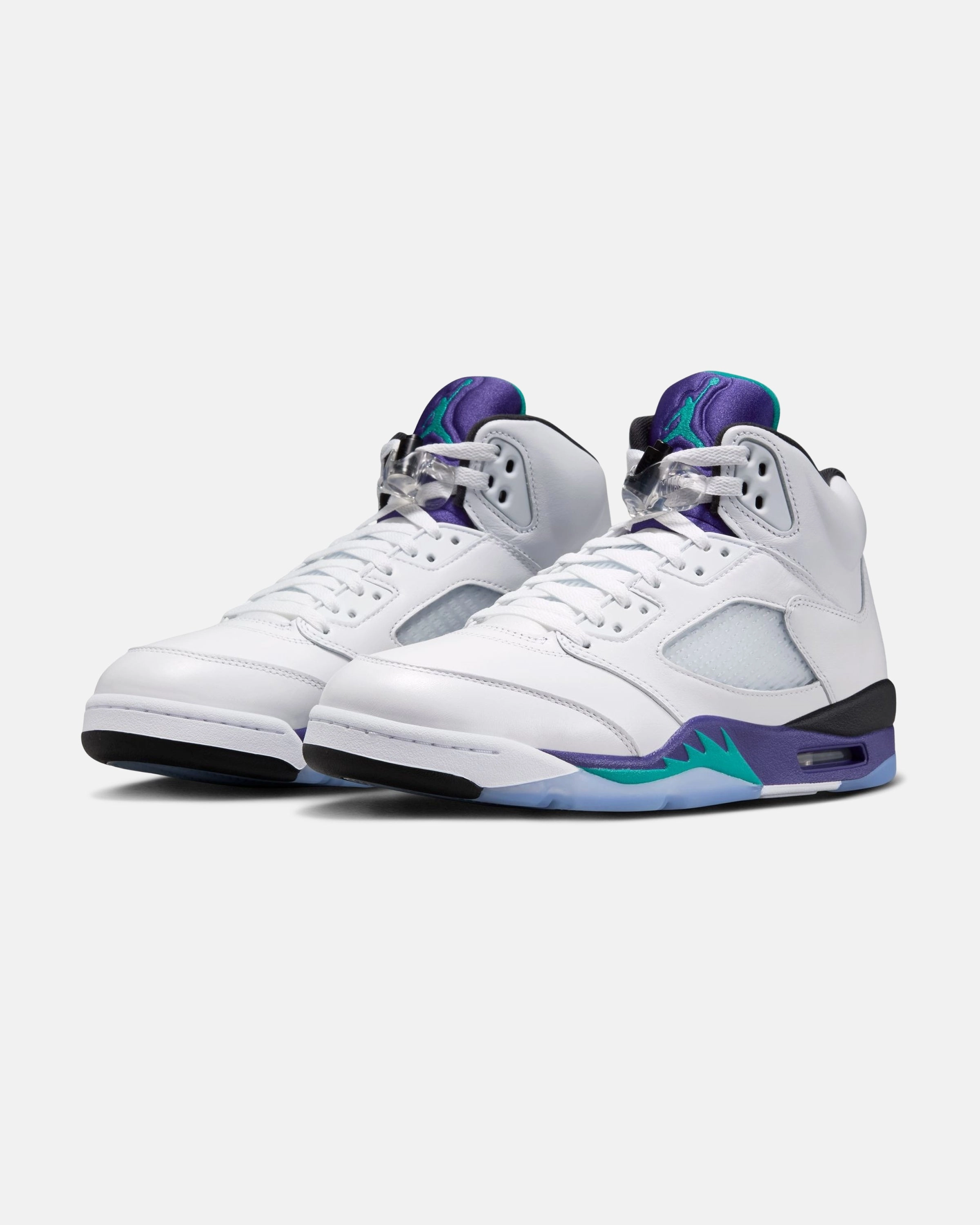 JORDAN AJ 5 RETRO - WHITE/ NEWEMERALD Jordan athletic shoes for men