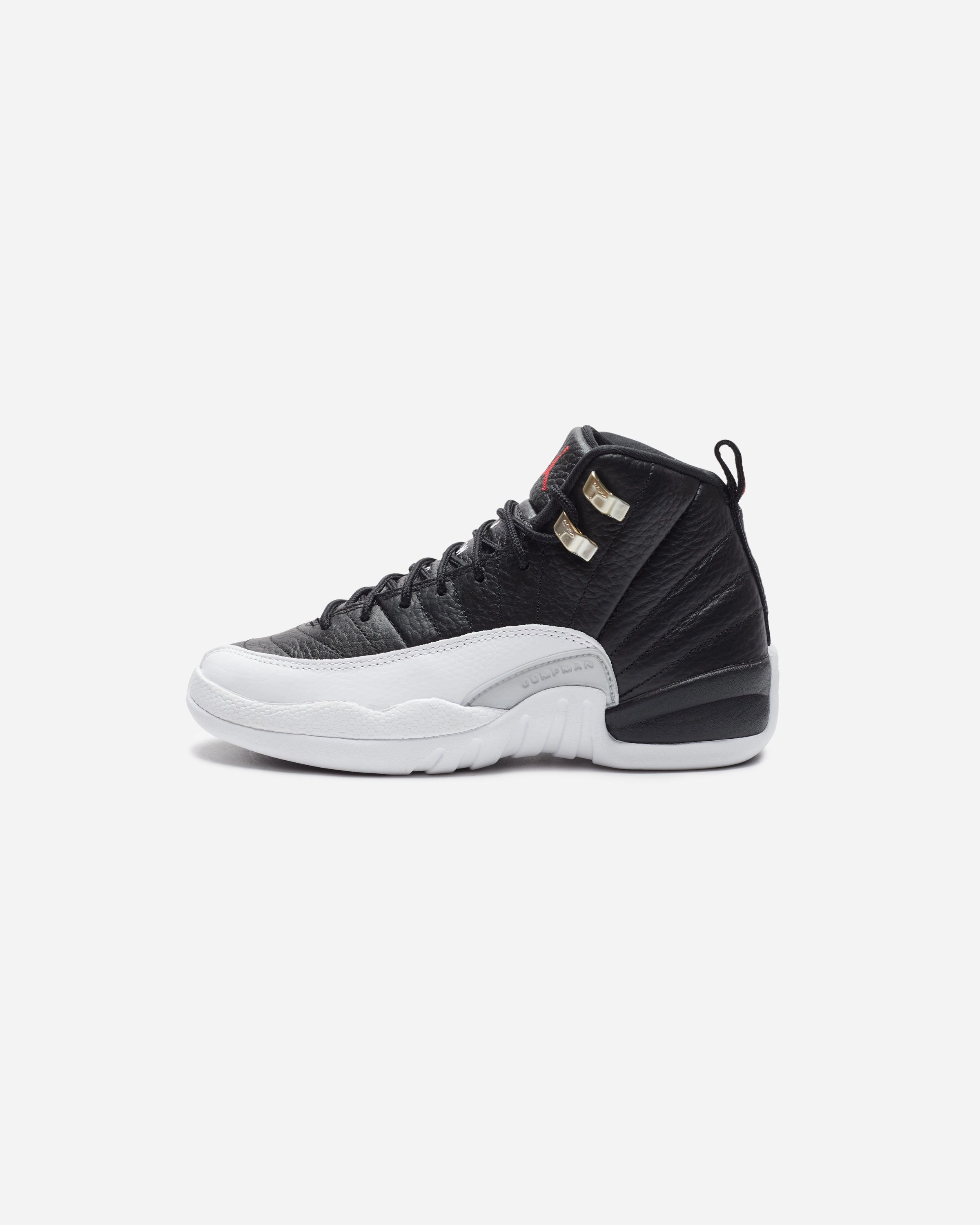 JORDAN GS AJ 12 RETRO - BLACK/ VARSITYRED/ WHITE Heritage hoops sneakers