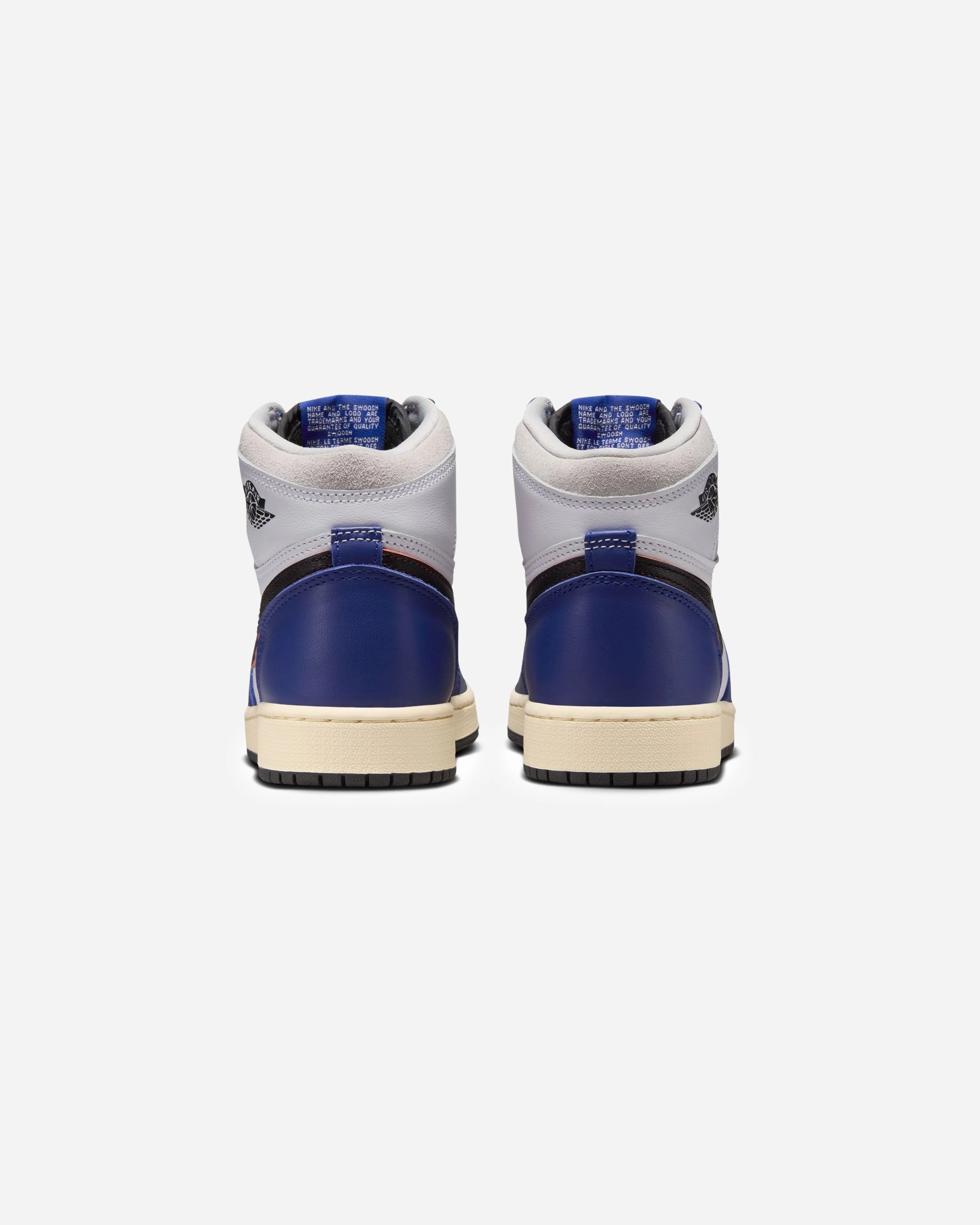 JORDAN GS AJ 1 RETRO HIGH OG - WHITE/ BLACK Heritage hoops sneakers