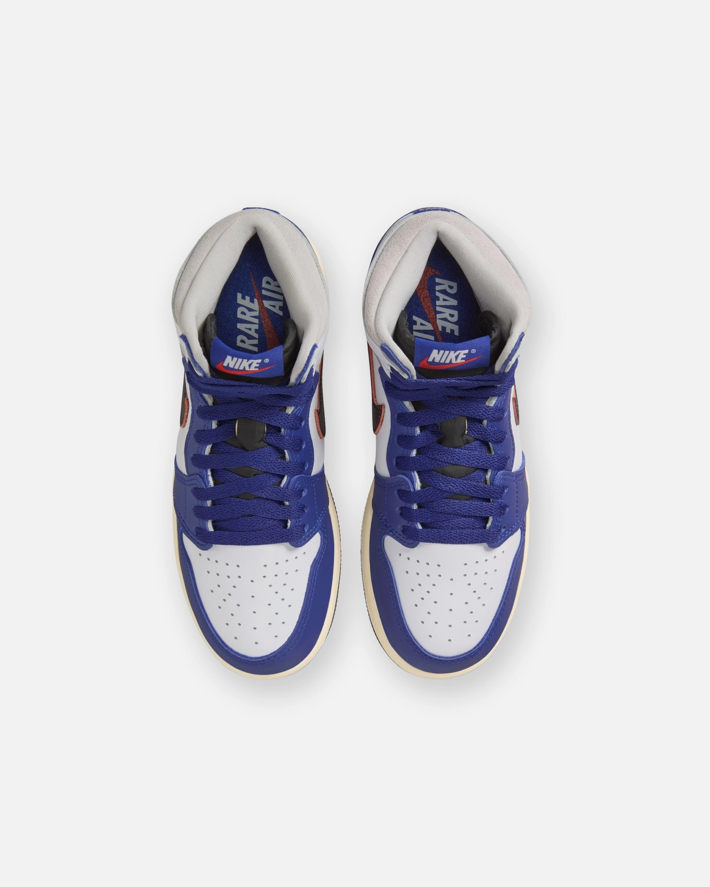 JORDAN GS AJ 1 RETRO HIGH OG - WHITE/ BLACK Heritage hoops sneakers