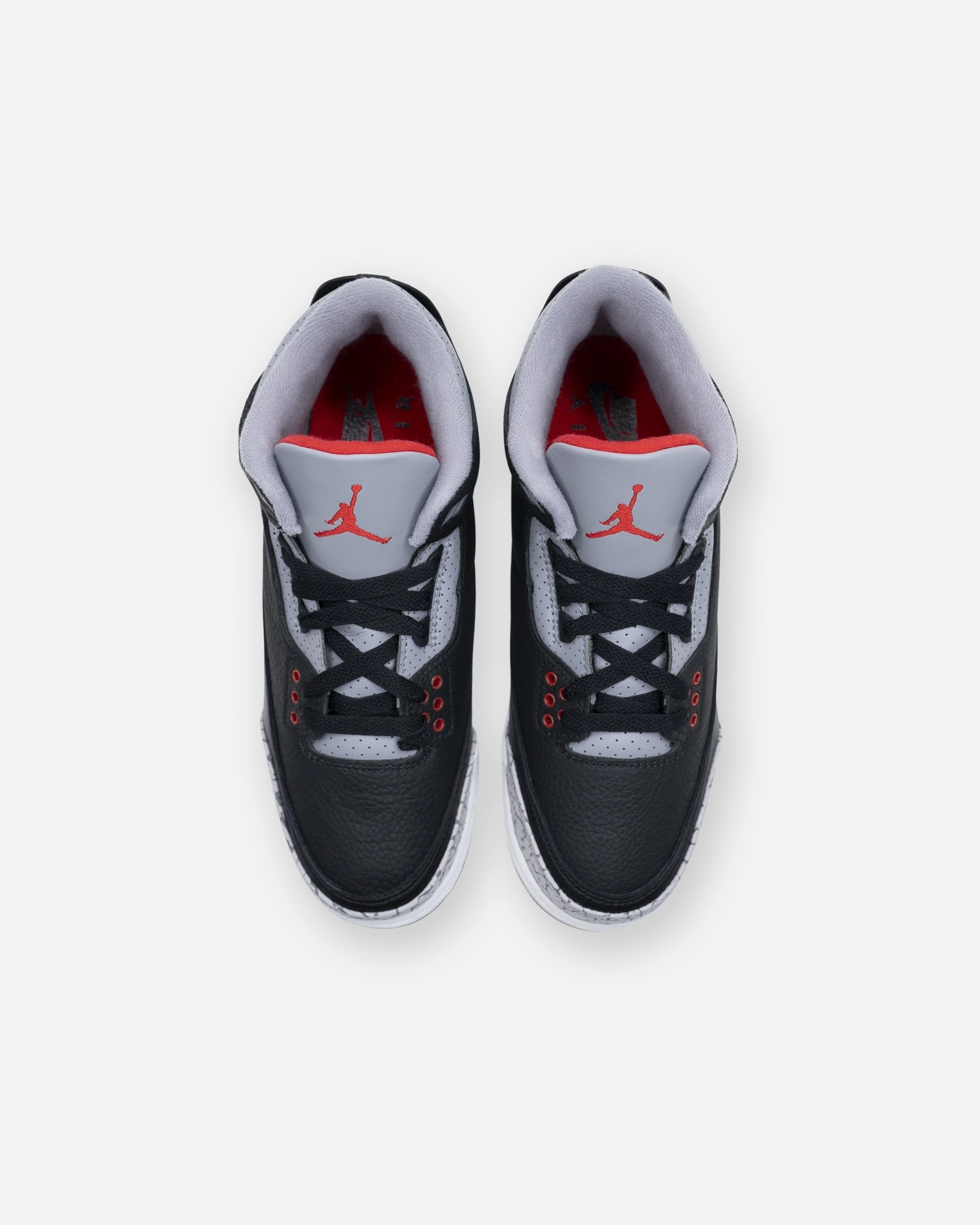 JORDAN GS AJ 3 RETRO - BLACK/ FIRERED/ CEMENTGREY Heritage hoops sneakers