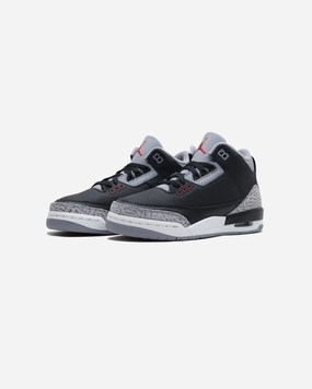 JORDAN GS AJ 3 RETRO - BLACK/ FIRERED/ CEMENTGREY Jordan athletic shoes for men