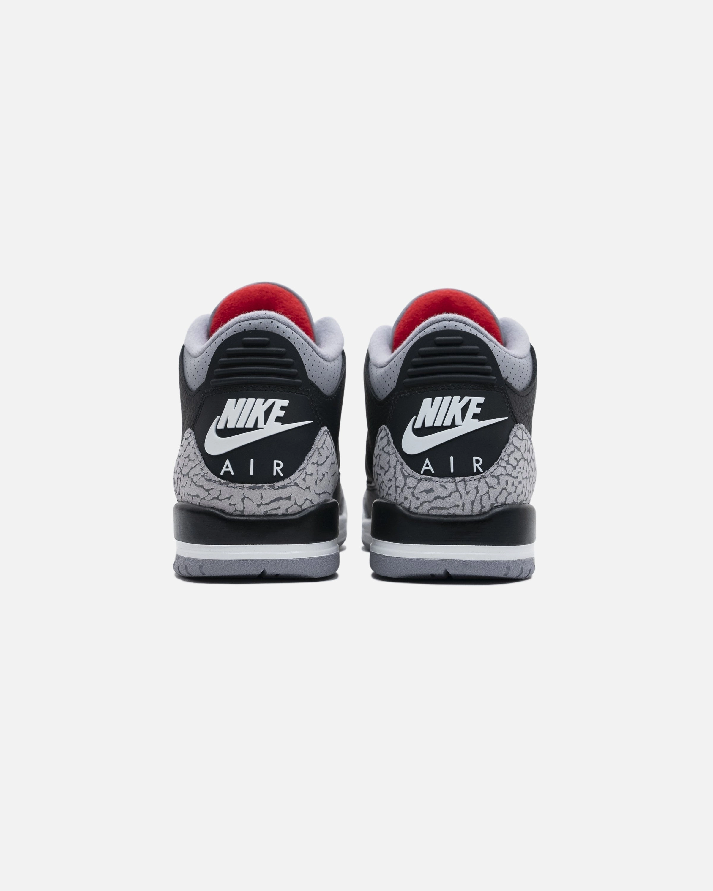 JORDAN GS AJ 3 RETRO - BLACK/ FIRERED/ CEMENTGREY Heritage hoops sneakers