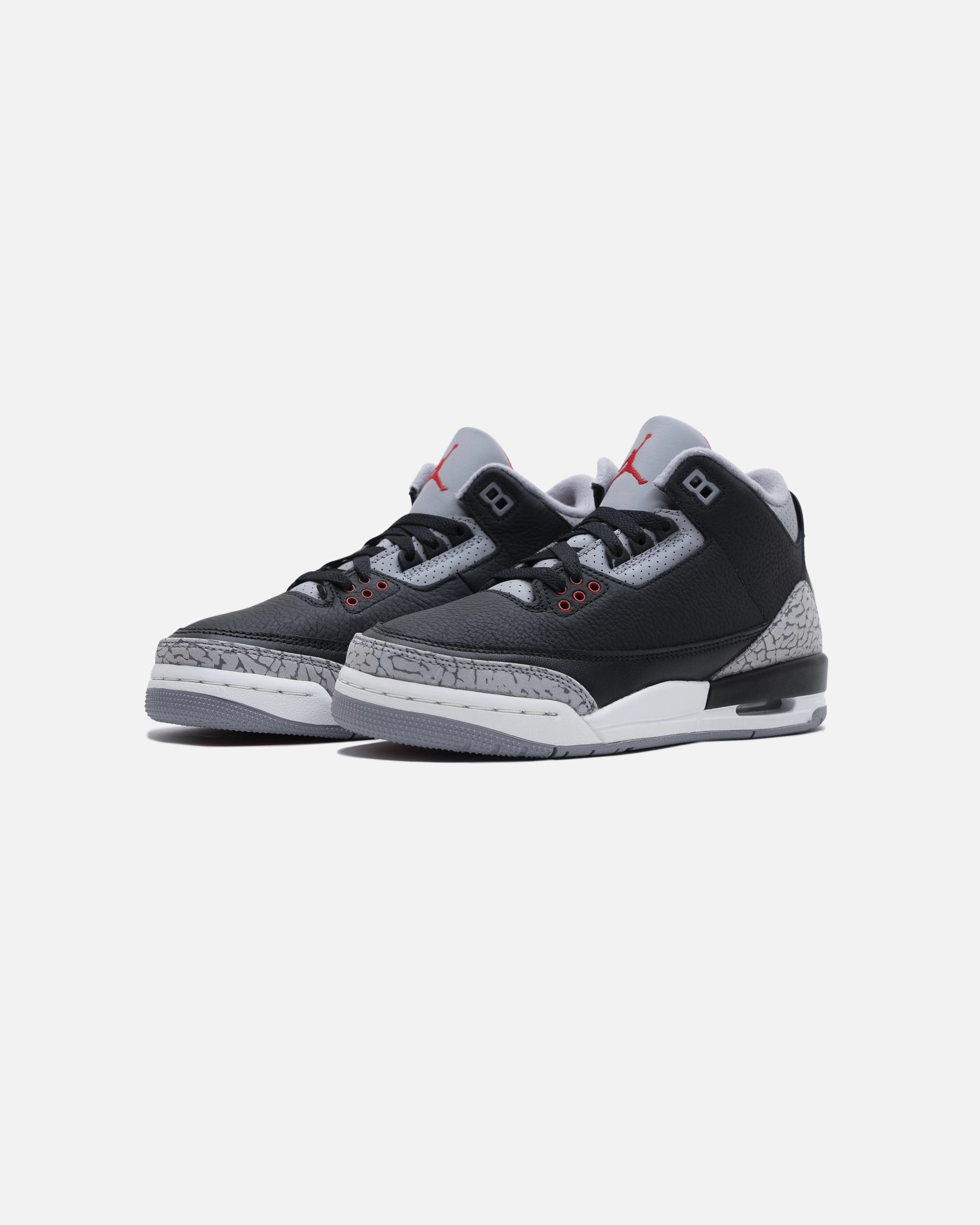 JORDAN GS AJ 3 RETRO - BLACK/ FIRERED/ CEMENTGREY Jordan athletic shoes for men