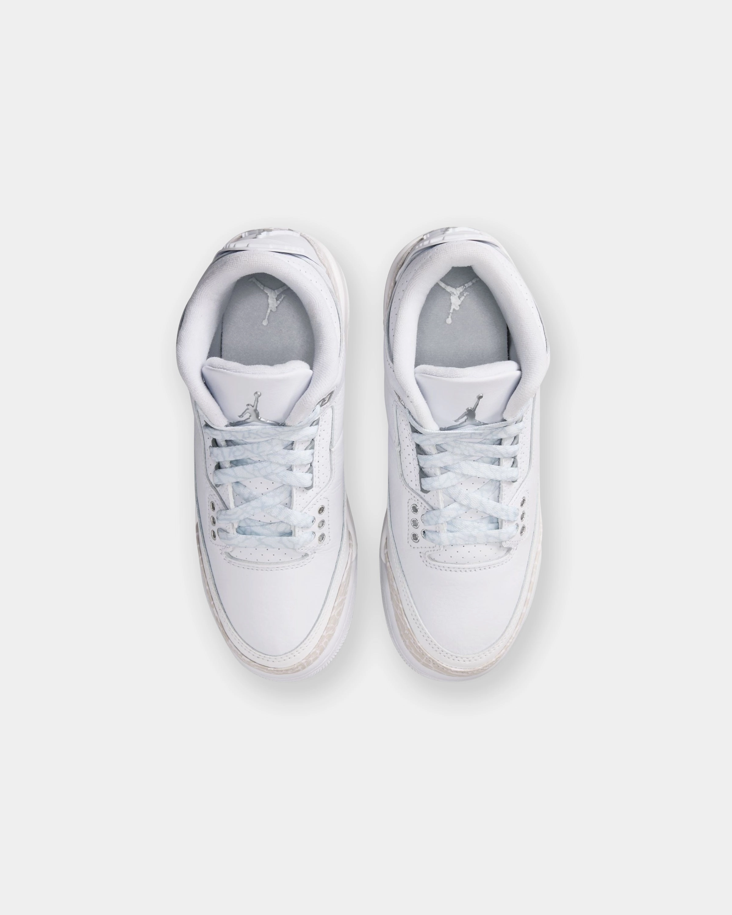 JORDAN GS AJ 3 RETRO - WHITE/ METALLICSILVER Heritage hoops sneakers