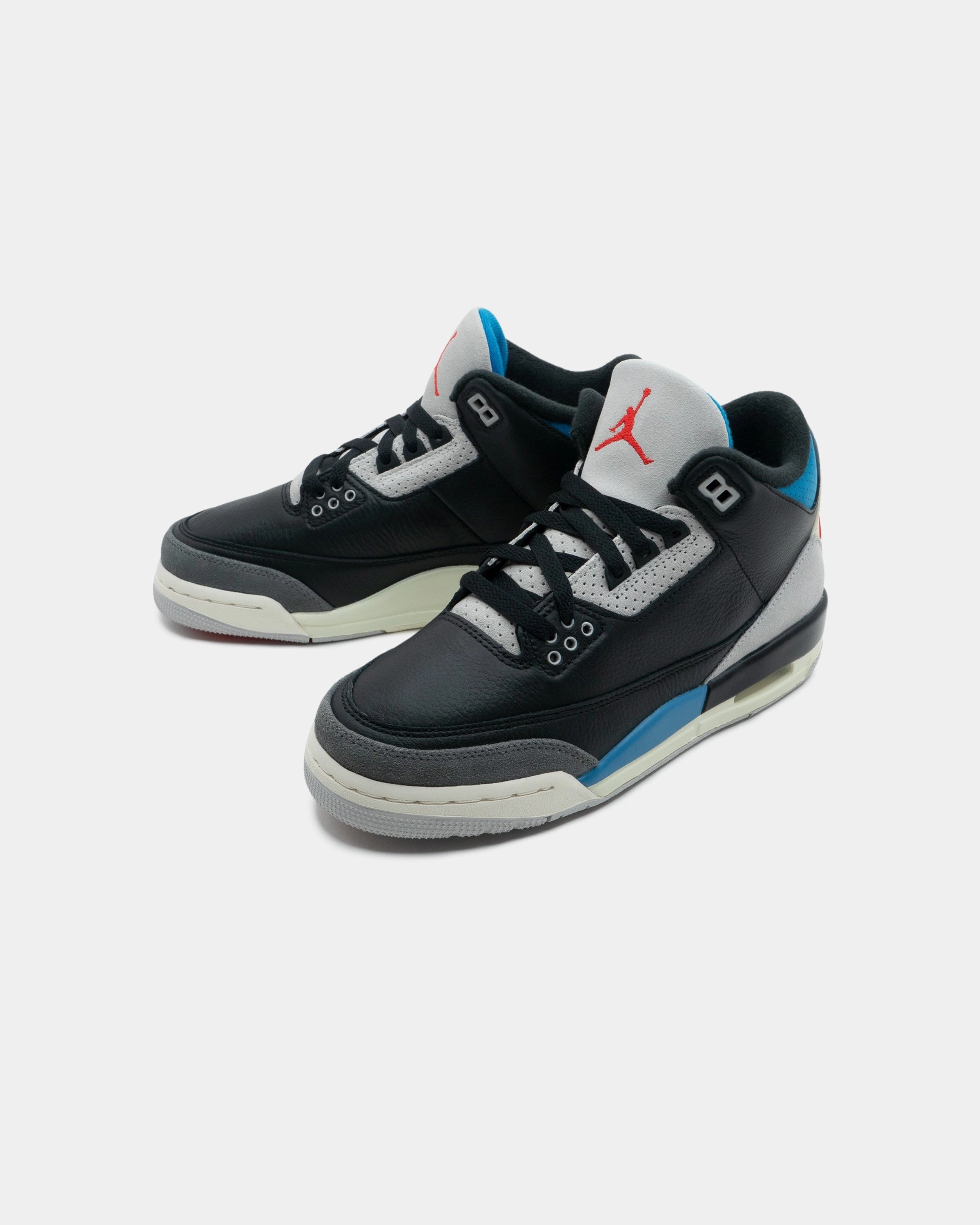 JORDAN GS AJ 3 RETRO OG - BLACK/ CHILERED Heritage hoops sneakers