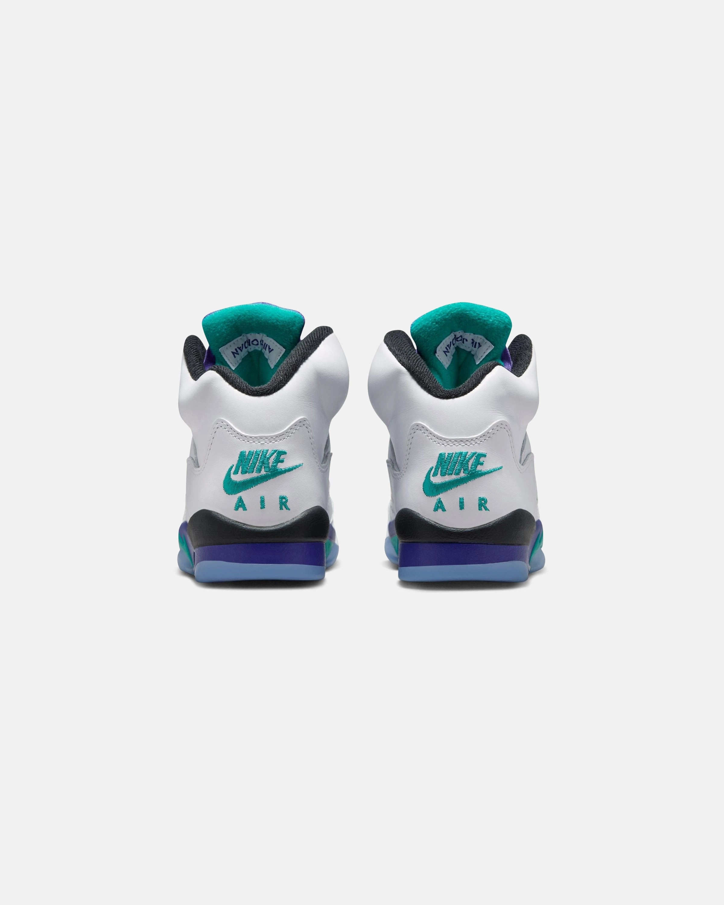 JORDAN GS AJ 5 RETRO - WHITE/ NEWEMERALD Heritage hoops sneakers