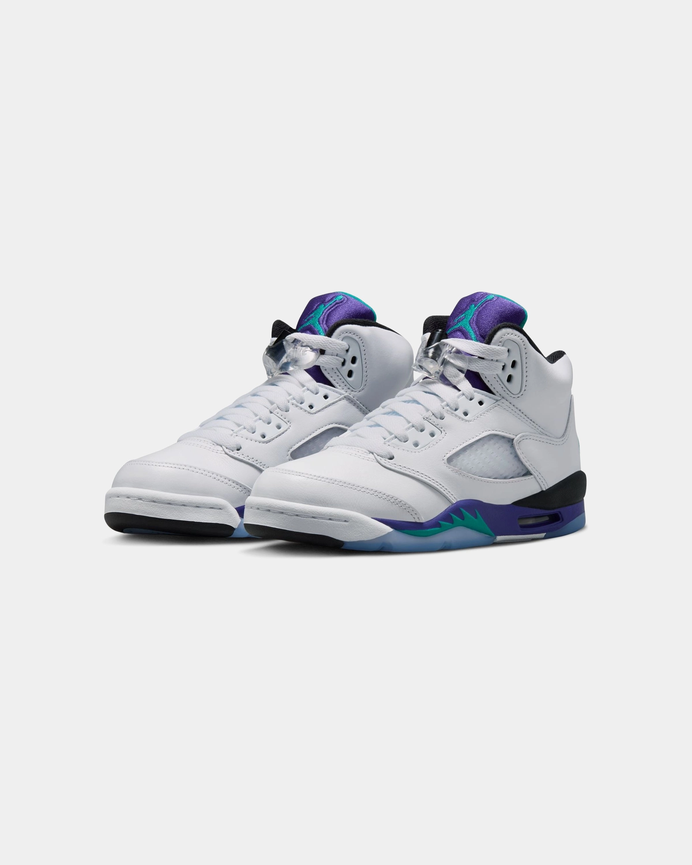JORDAN GS AJ 5 RETRO - WHITE/ NEWEMERALD Jordan athletic shoes for men