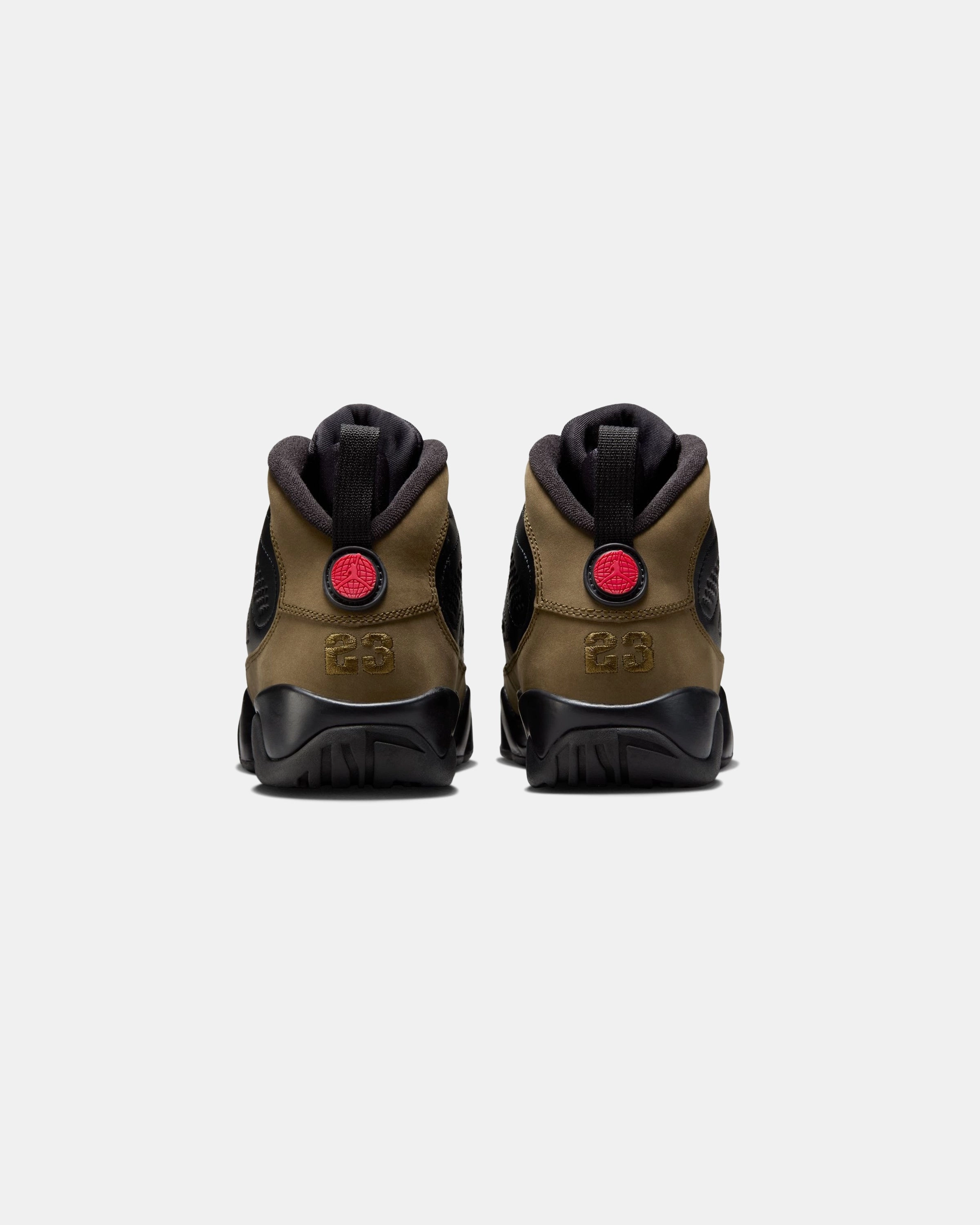 JORDAN GS AJ 9 RETRO - BLACK/ TRUERED/ LIGHTOLIVE Heritage hoops sneakers