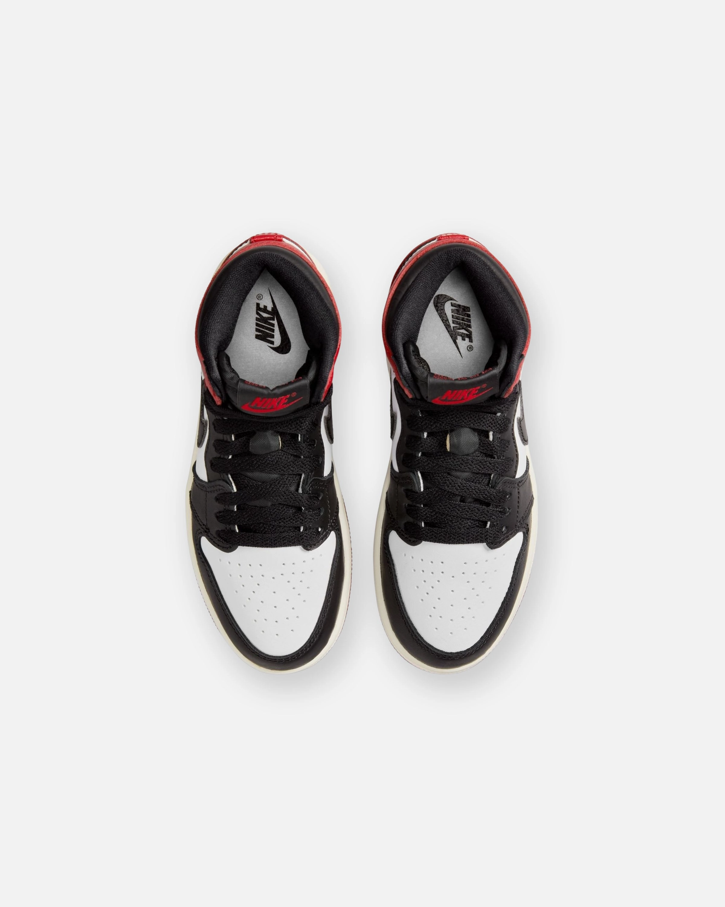 JORDAN PS AJ 1 RETRO HIGH OG - WHITE /BLACK/ VARSITYRED Heritage hoops sneakers