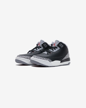 JORDAN PS AJ 3 RETRO - BLACK/ FIRERED/ CEMENTGREY Jordan athletic shoes for men