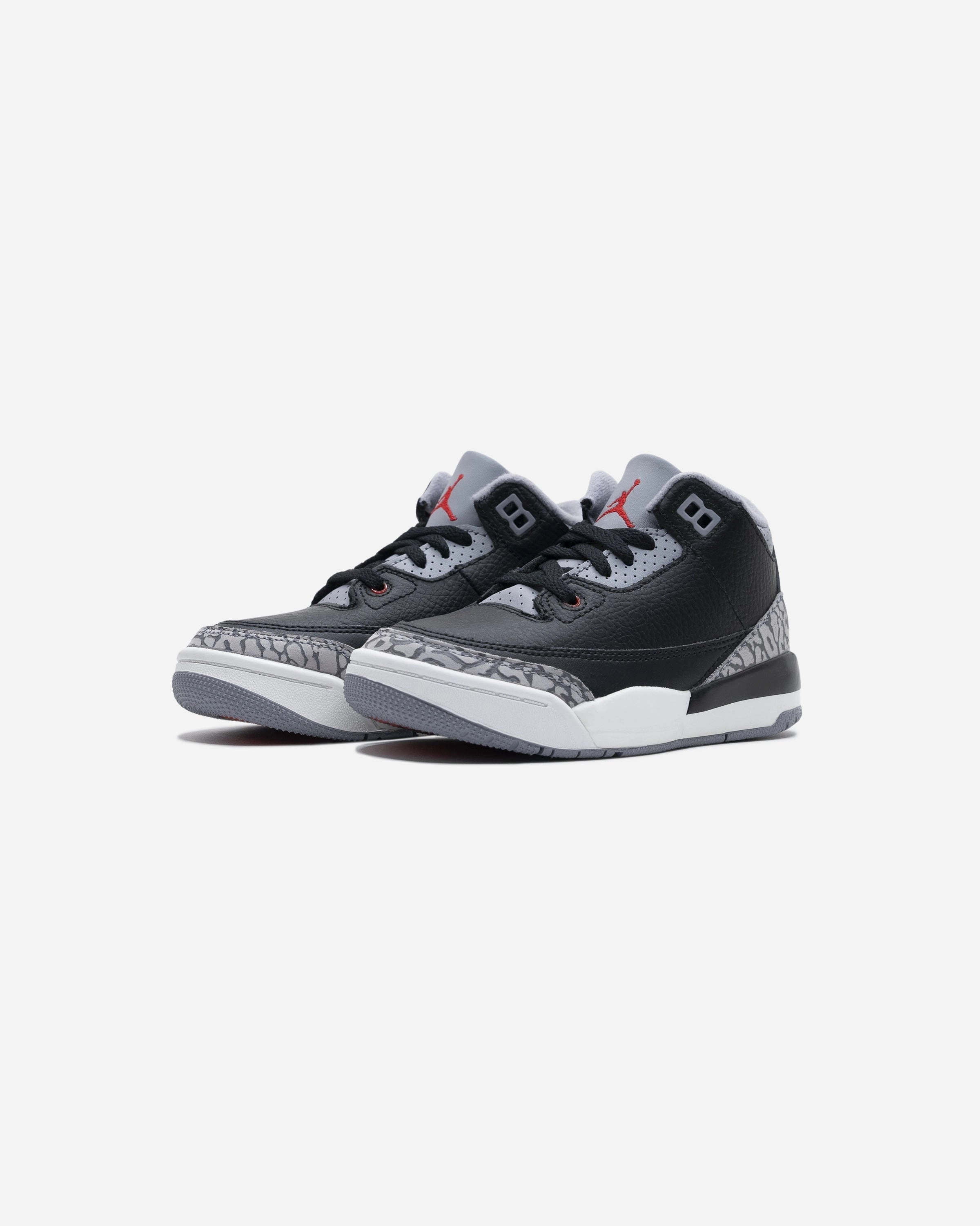 JORDAN PS AJ 3 RETRO - BLACK/ FIRERED/ CEMENTGREY Jordan athletic shoes for men