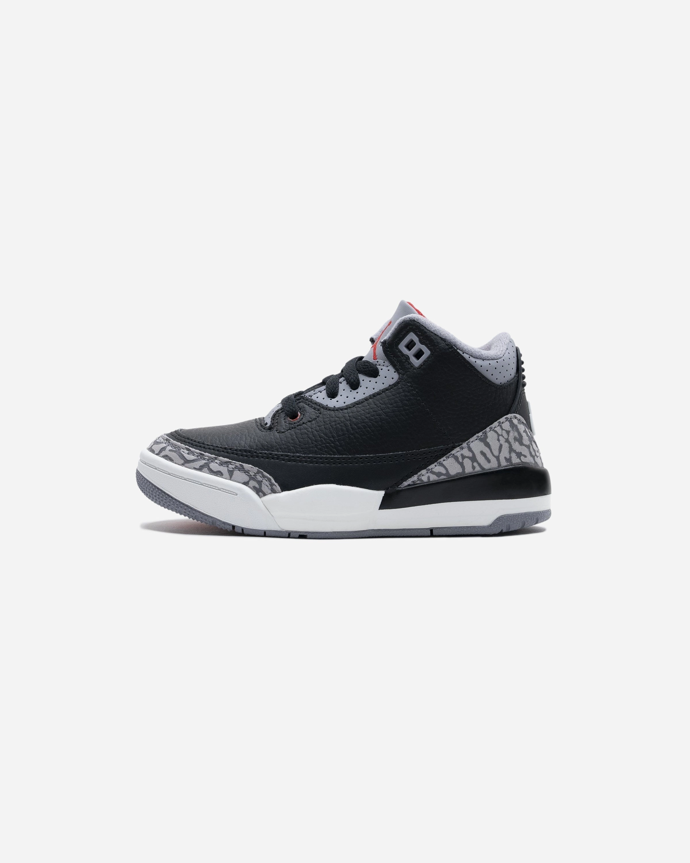 JORDAN PS AJ 3 RETRO - BLACK/ FIRERED/ CEMENTGREY Heritage hoops sneakers