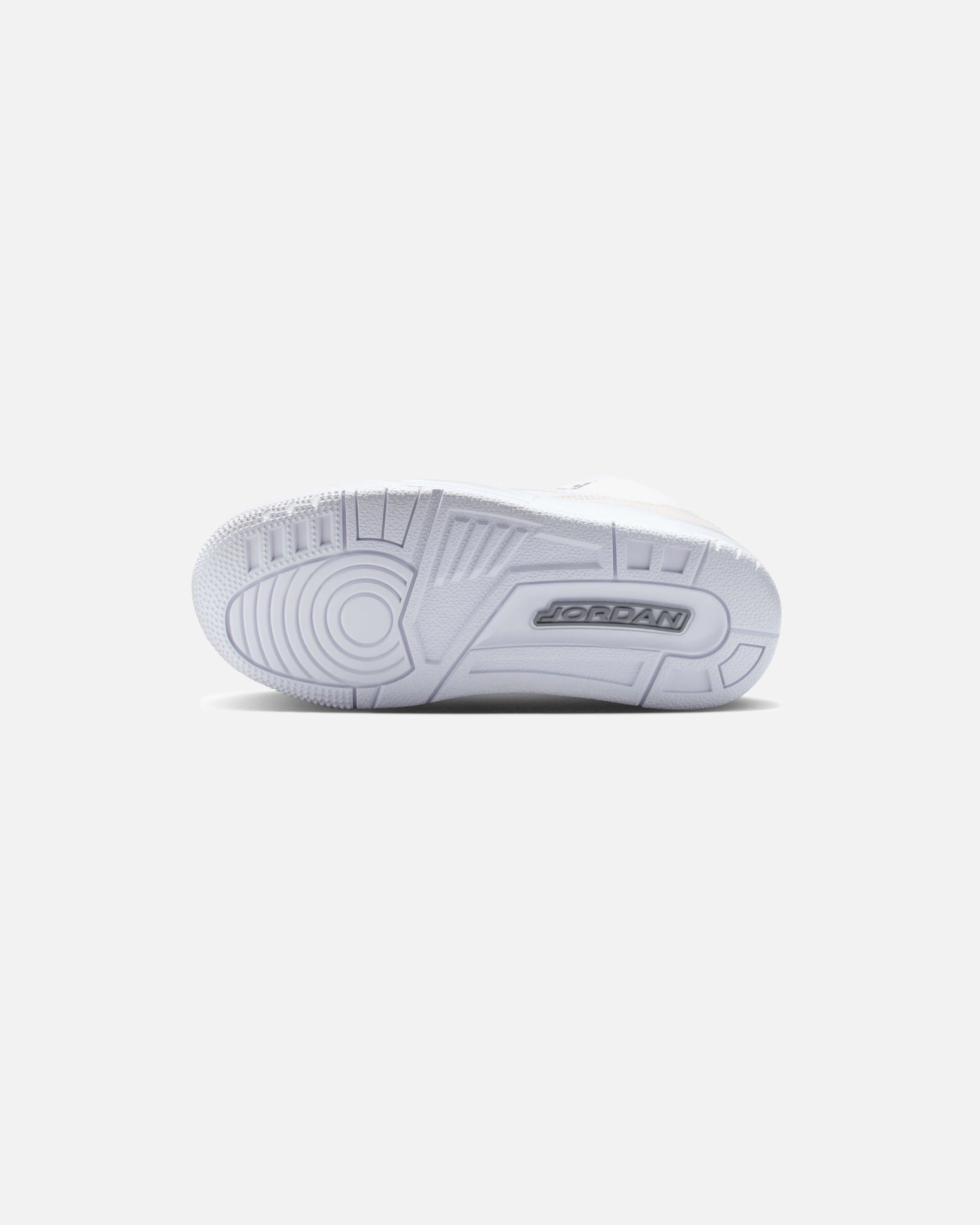 JORDAN PS AJ 3 RETRO - WHITE/ METALLICSILVER Heritage hoops sneakers