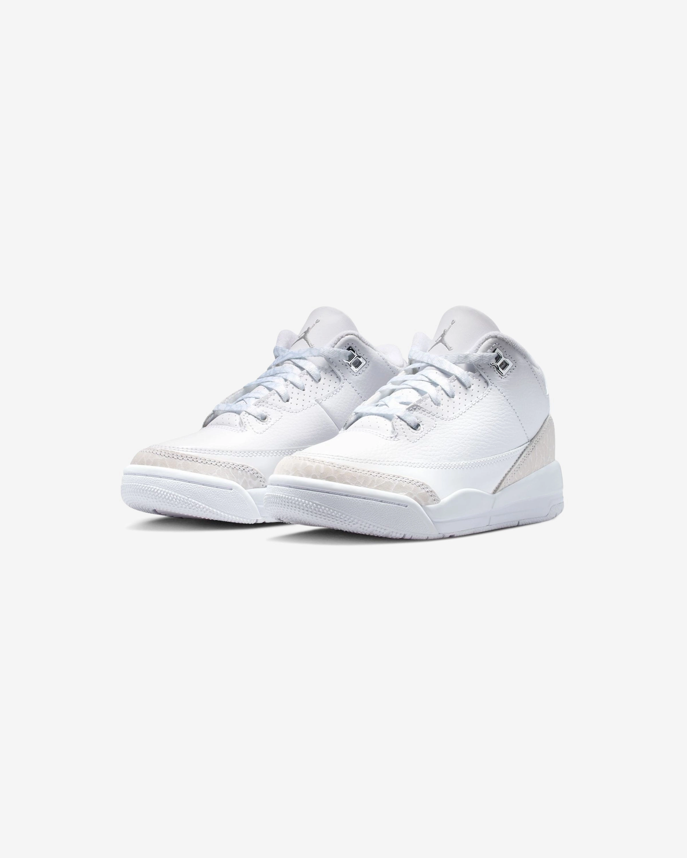 JORDAN PS AJ 3 RETRO - WHITE/ METALLICSILVER Jordan athletic shoes for men