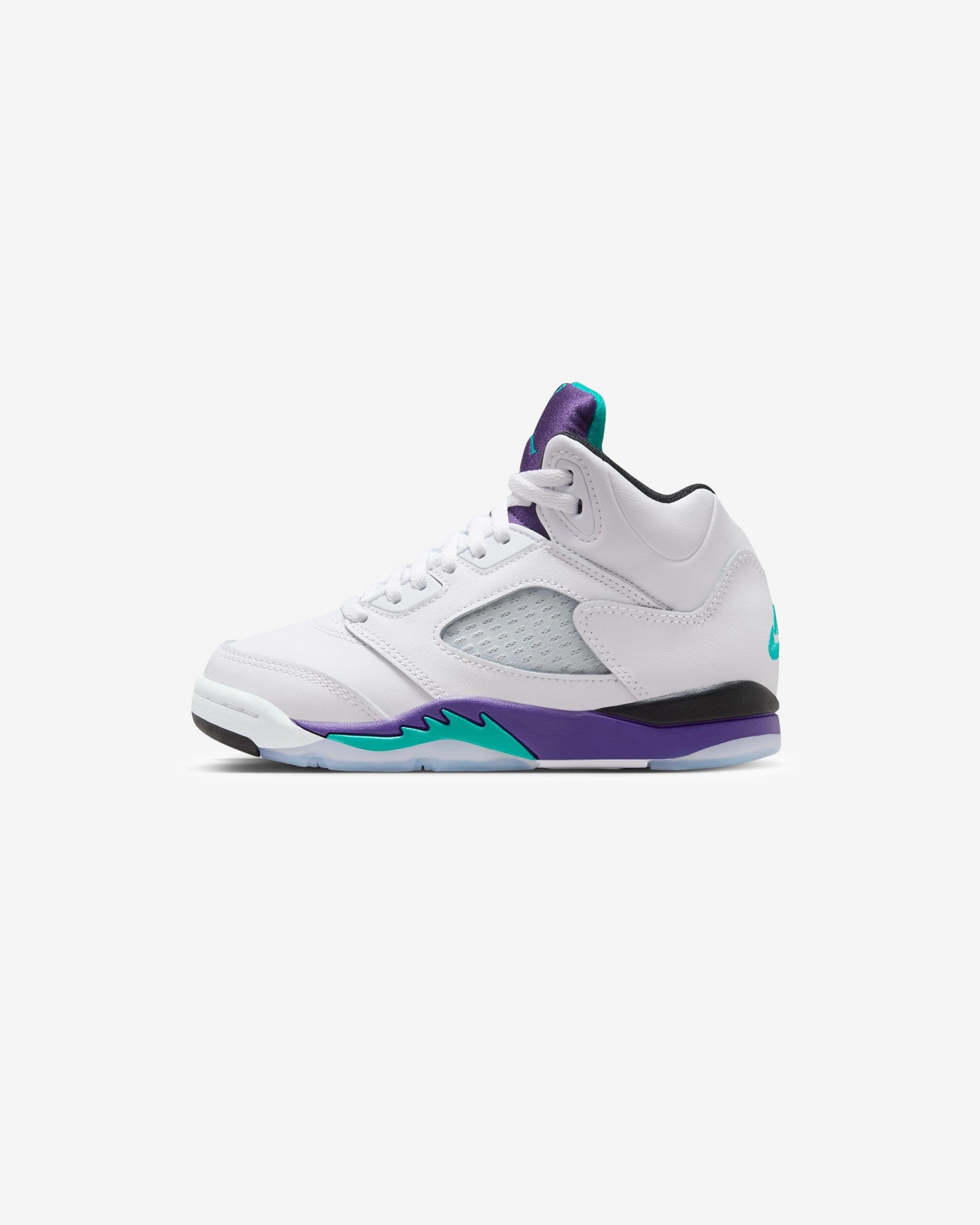 JORDAN PS AJ 5 RETRO - WHITE/ NEWEMERALD Heritage hoops sneakers
