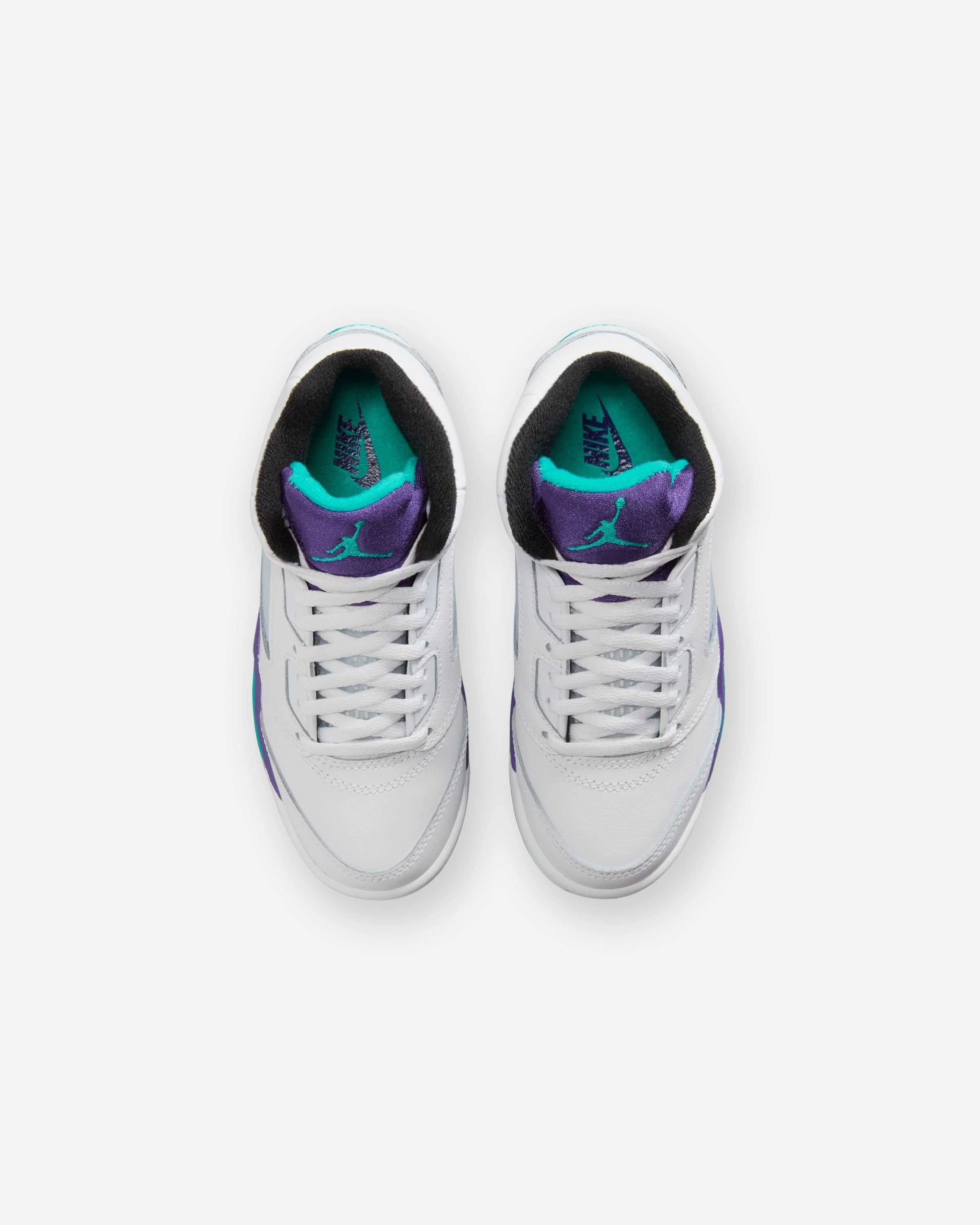 JORDAN PS AJ 5 RETRO - WHITE/ NEWEMERALD Heritage hoops sneakers