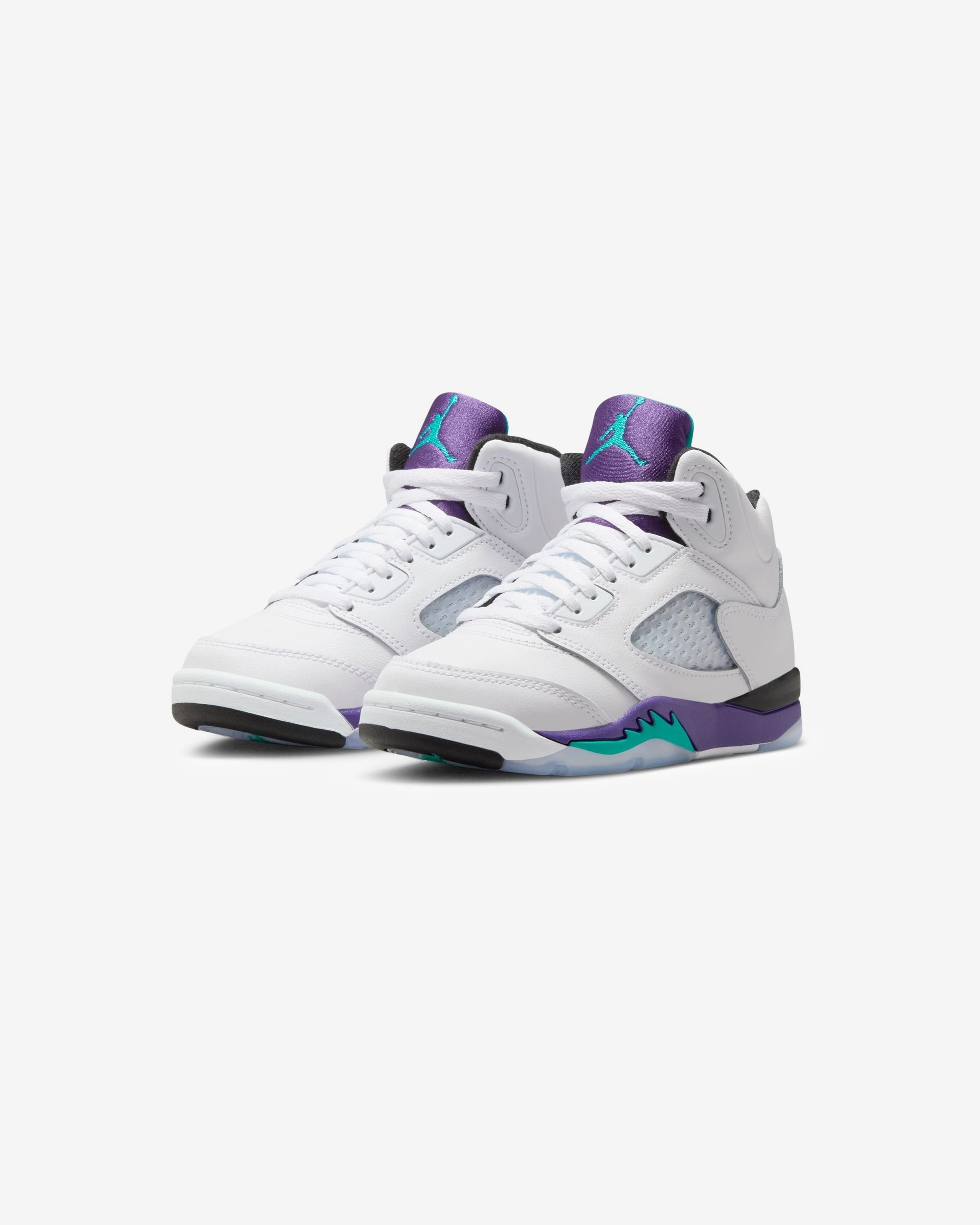 JORDAN PS AJ 5 RETRO - WHITE/ NEWEMERALD Jordan athletic shoes for men