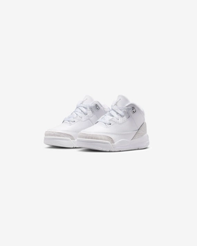 JORDAN TD AJ 3 RETRO - WHITE/ METALLICSILVER Jordan athletic shoes for men