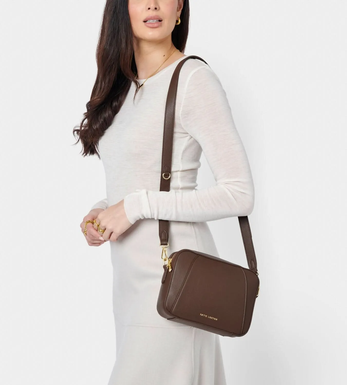 Katie Loxton Chocolate Hana Crossbody Bag KLB3612 Katie Loxton Jewelry And Accessories