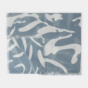 Katie Loxton Cornflower Blue / Off White Abstract Zebra Printed Scarf KLS599 Katie Loxton Jewelry And Accessories