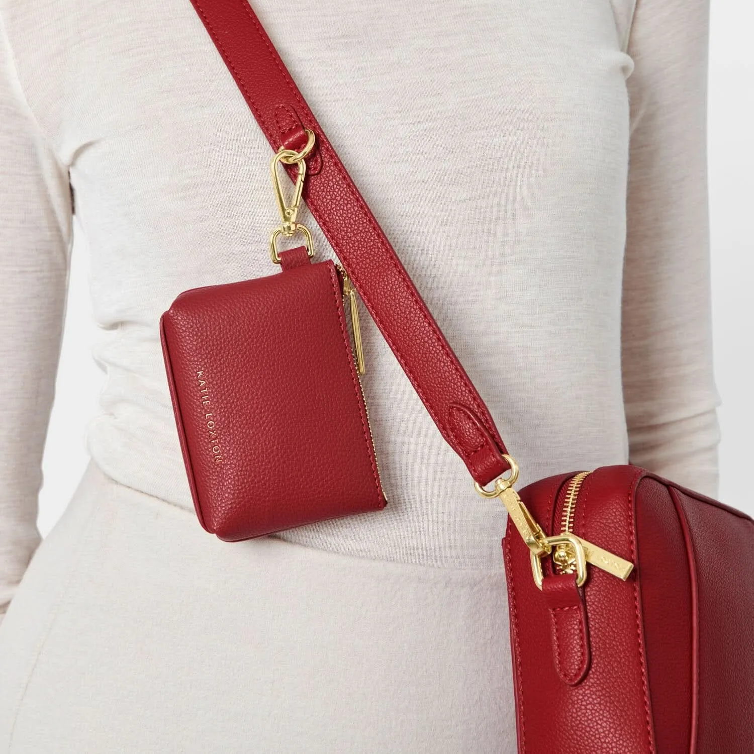 Katie Loxton Garnet Evie Clip On Coin Purse KLB3553 Katie Loxton Jewelry And Accessories