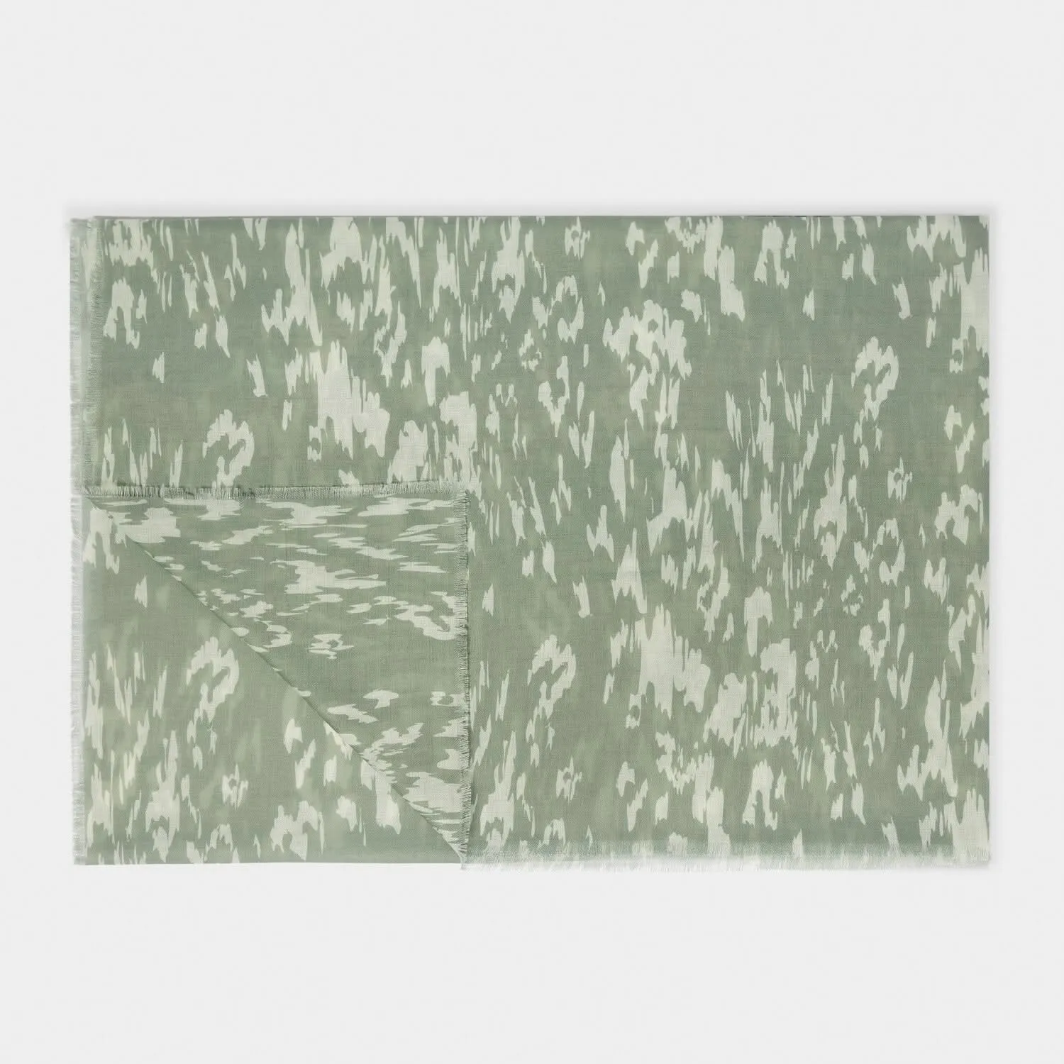 Katie Loxton Sage / Off White Abstract Animal Printed Scarf KLS595 Katie Loxton Jewelry And Accessories