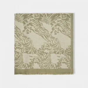 Khaki Animal Printed Blanket Scarf KLS512 Katie Loxton Jewelry And Accessories