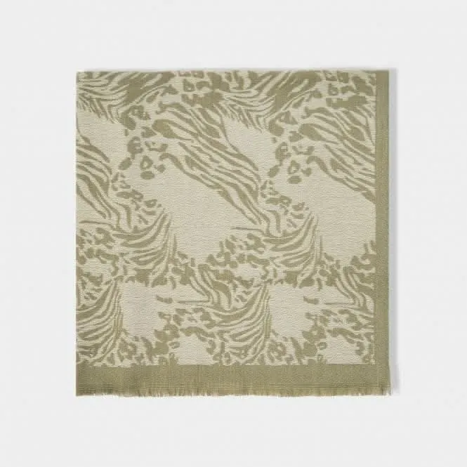Khaki Animal Printed Blanket Scarf KLS512 Katie Loxton Jewelry And Accessories
