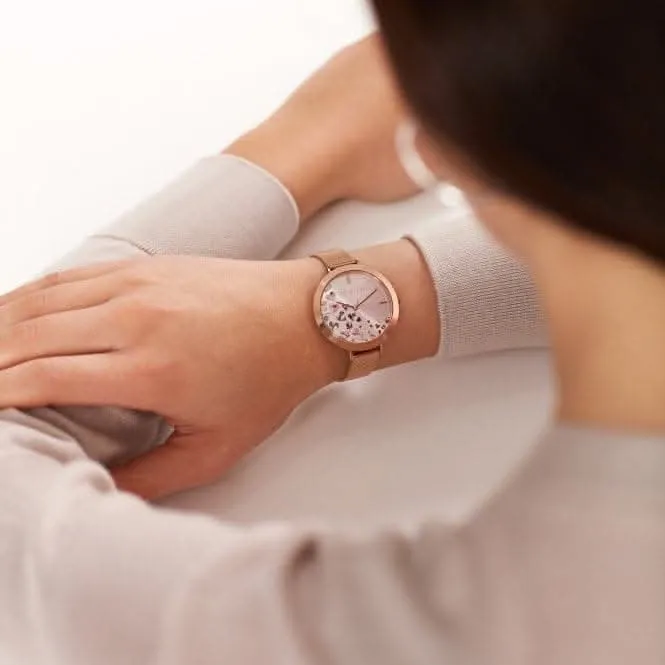 Ladies Ammy Hearts Rose Gold Tone Mesh Watch BKPAMF107
