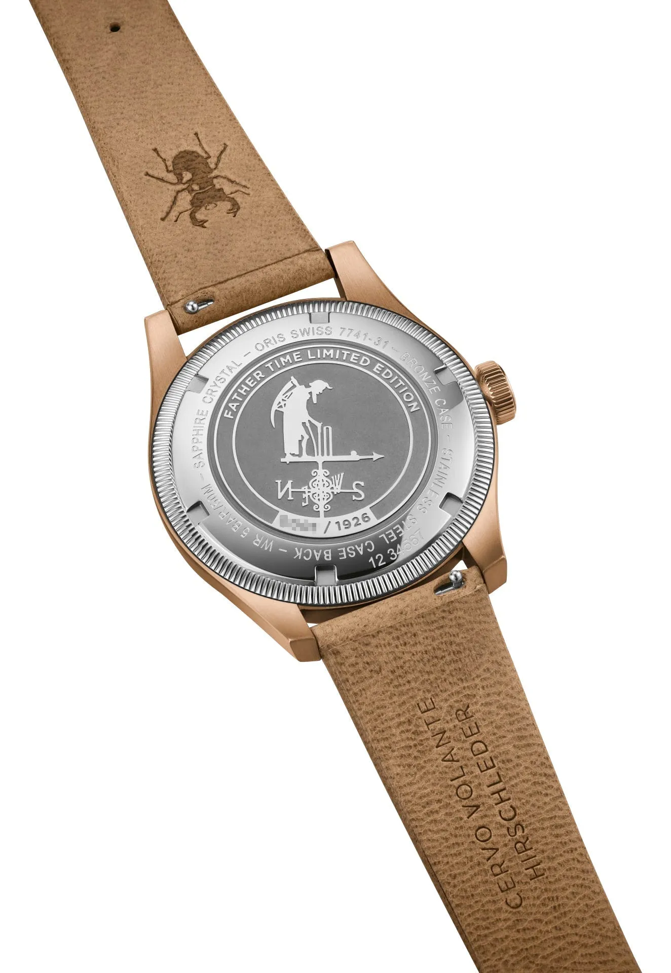 Limited Edition Oris Big Crown Automatic Bronze White Dial Beige Leather Strap Interchangeable Bronze Bracelet Pointer Date Mens Watch 754 7741 3161-Set Oris Watches