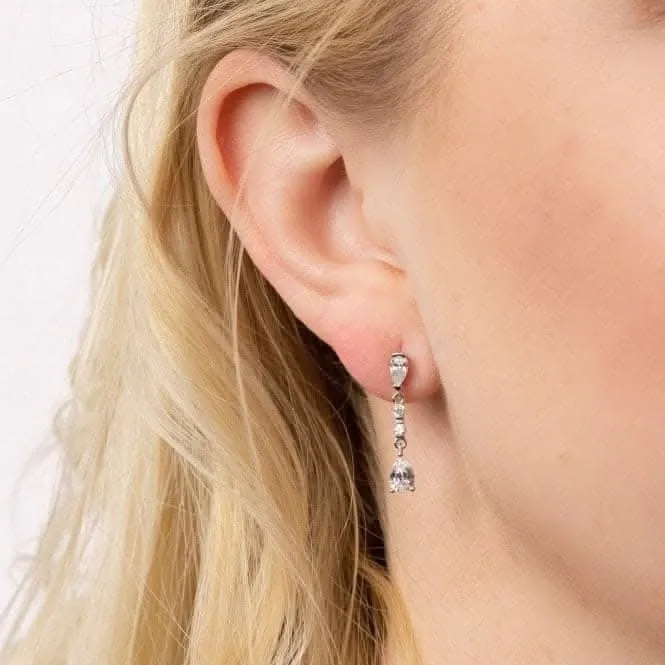 Long Teardrop Drop Earrings E5982 Diamonfire Jewellery