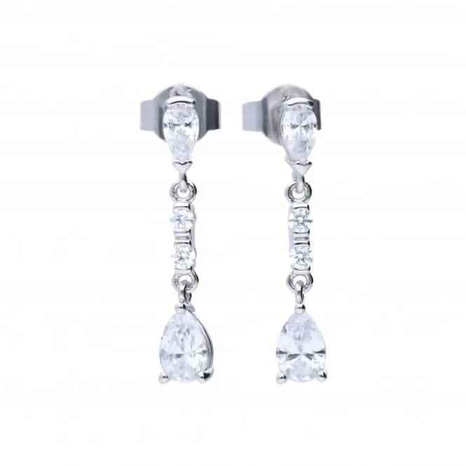Long Teardrop Drop Earrings E5982 Diamonfire Jewellery