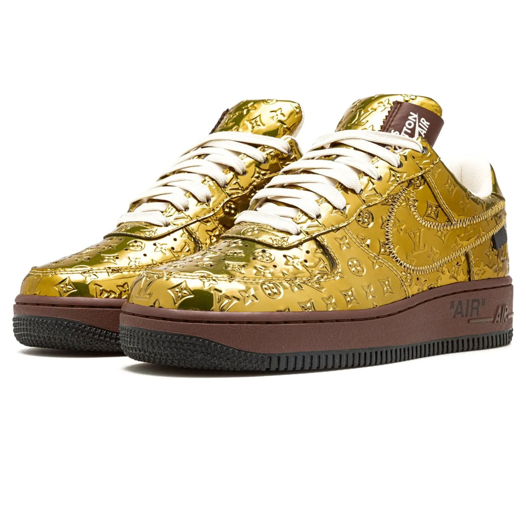 Louis Vuitton Nike Air Force 1 Low By Virgil Abloh Metallic Gold Nike Air Force 1 low-top sneakers