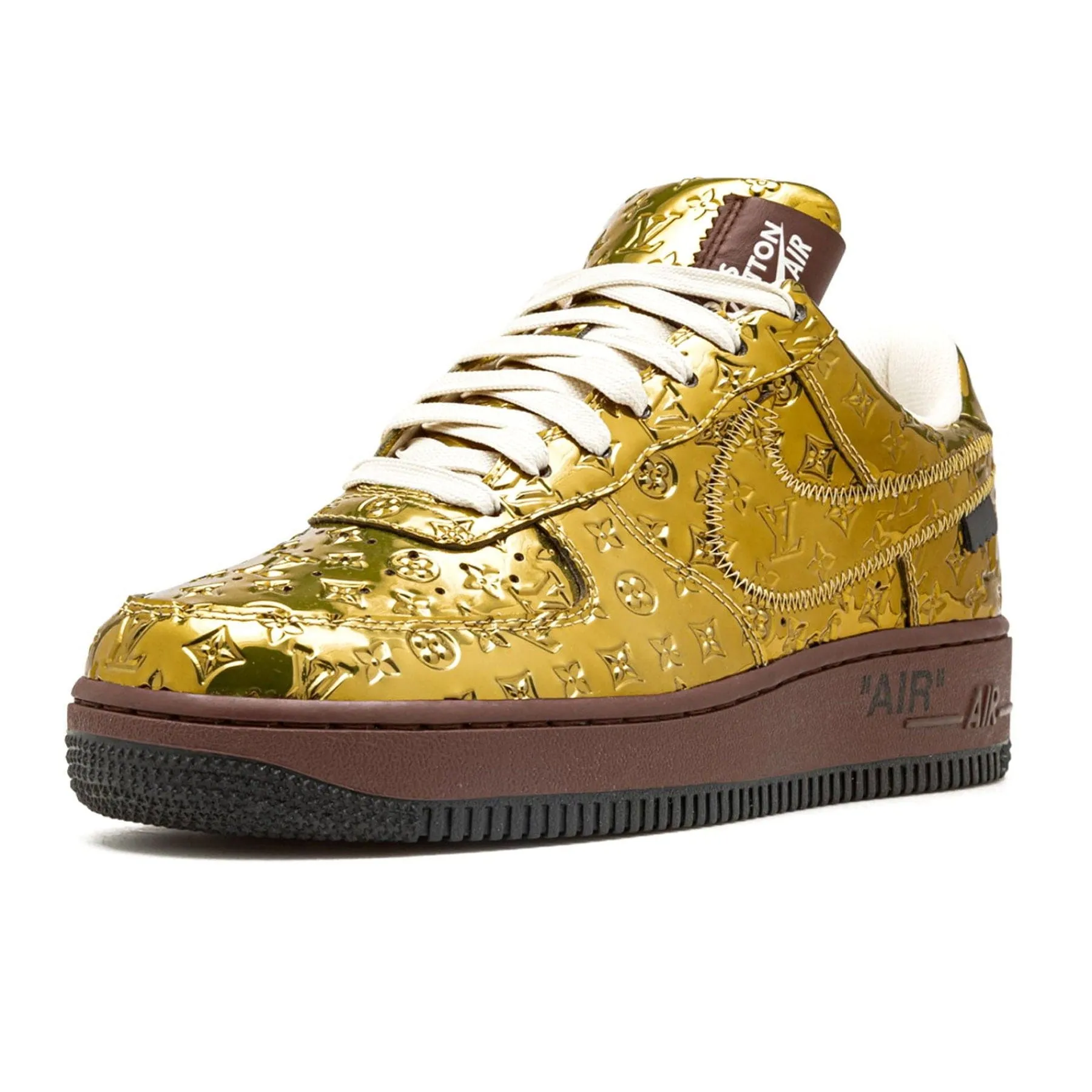 Louis Vuitton Nike Air Force 1 Low By Virgil Abloh Metallic Gold Nike Air Force 1 low-top sneakers