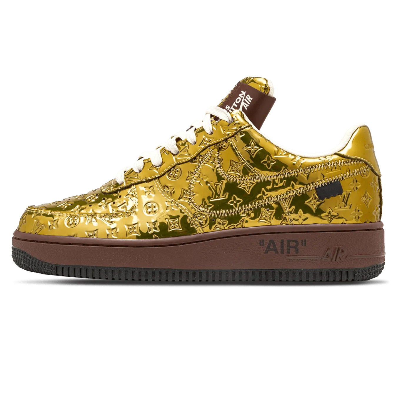 Louis Vuitton Nike Air Force 1 Low By Virgil Abloh Metallic Gold Nike Air Force 1 timeless sneakers for any outfit