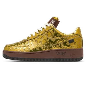 Louis Vuitton Nike Air Force 1 Low By Virgil Abloh Metallic Gold Nike Air Force 1 timeless sneakers for any outfit