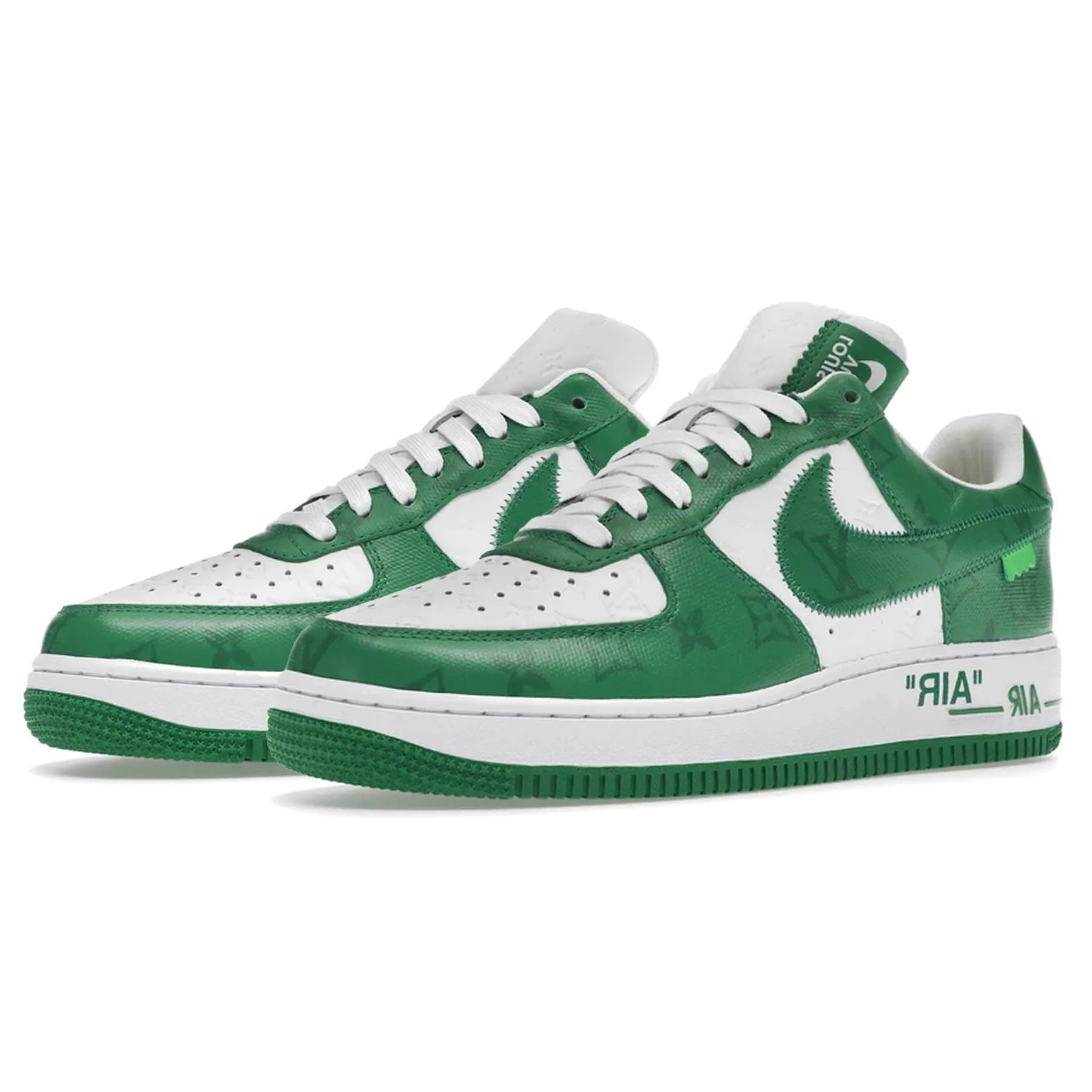 Louis Vuitton Nike Air Force 1 Low By Virgil Abloh White Green Nike Air Force 1 low-top sneakers