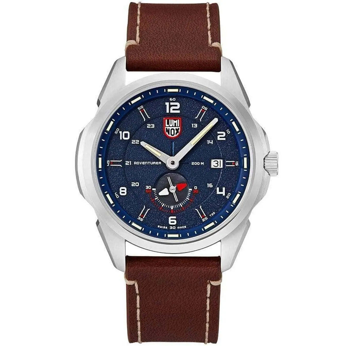 Luminox Men's Swiss Quartz Watch - Atacama Adventurer Blue Dial Brown Strap | 1763 Luminox Watches